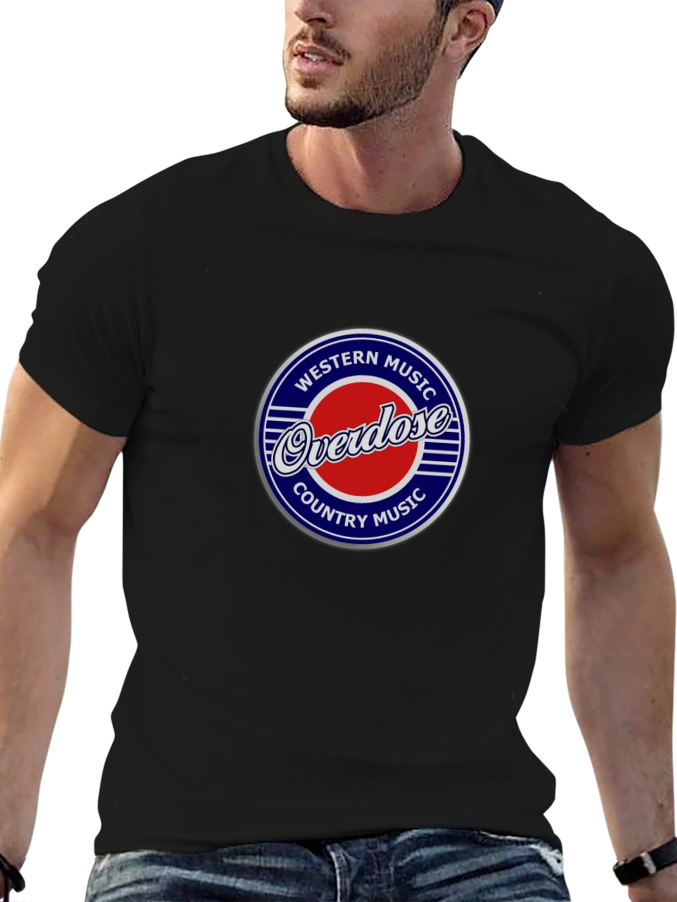 Overdose Western Country Music Black T-Shirt