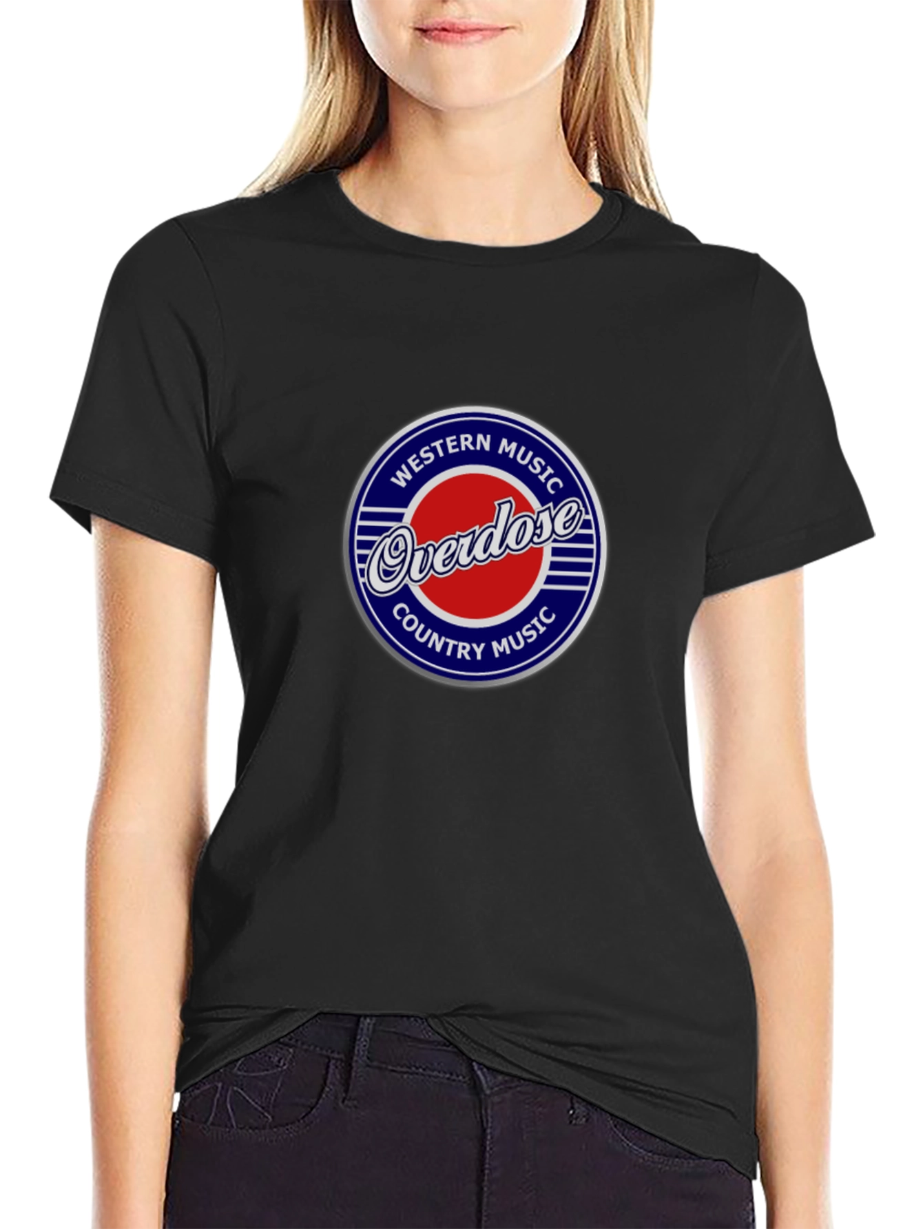Overdose Western Country Music Black T-Shirt