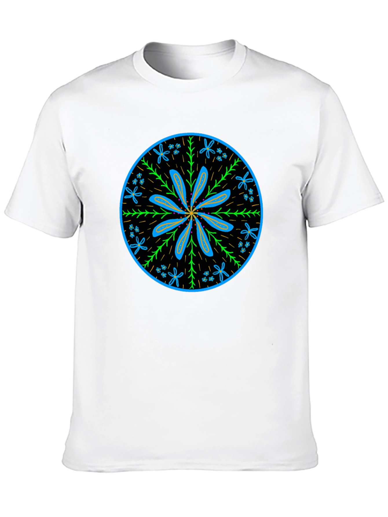 Floral Mandala Graphic Tee - Black