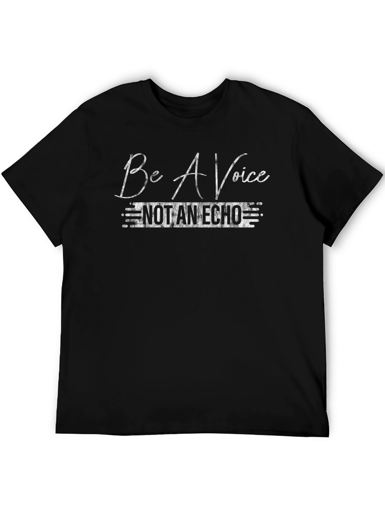 Be A Voice Tee - Black Graphic T-Shirt