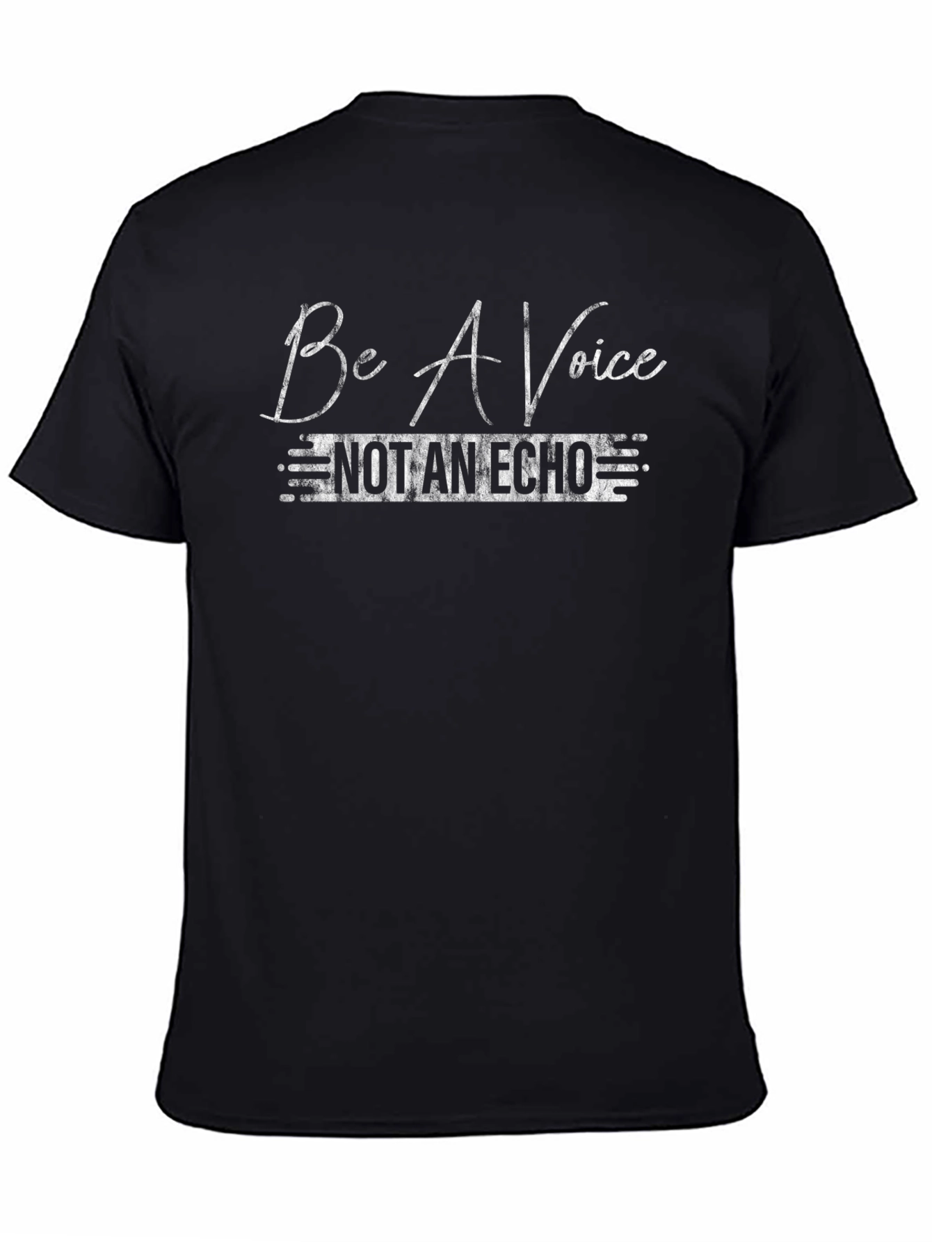 Be A Voice Tee - Black Graphic T-Shirt