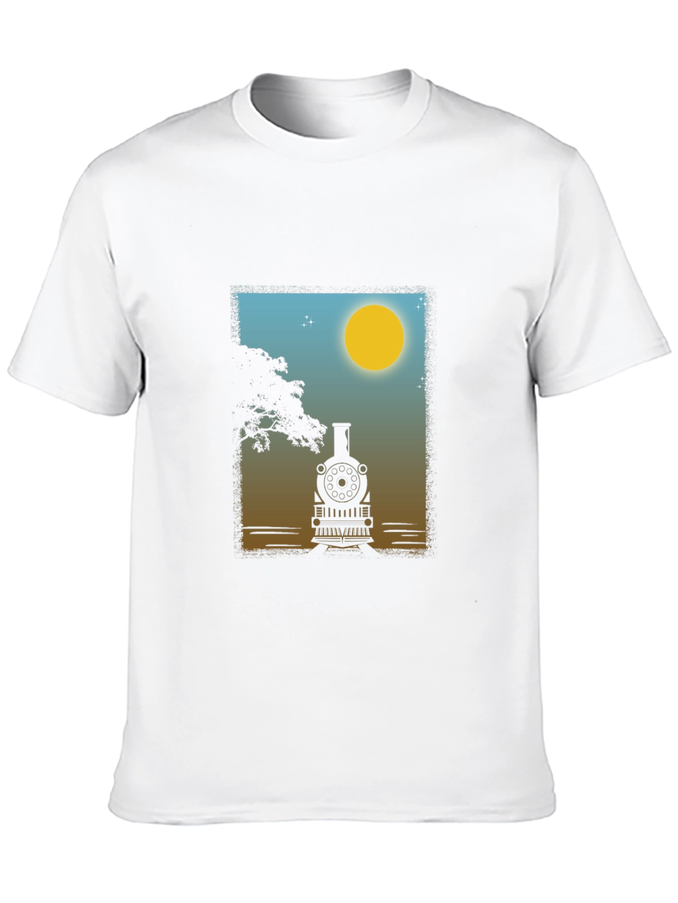 Train Silhouette Graphic Tee - Classic Comfort