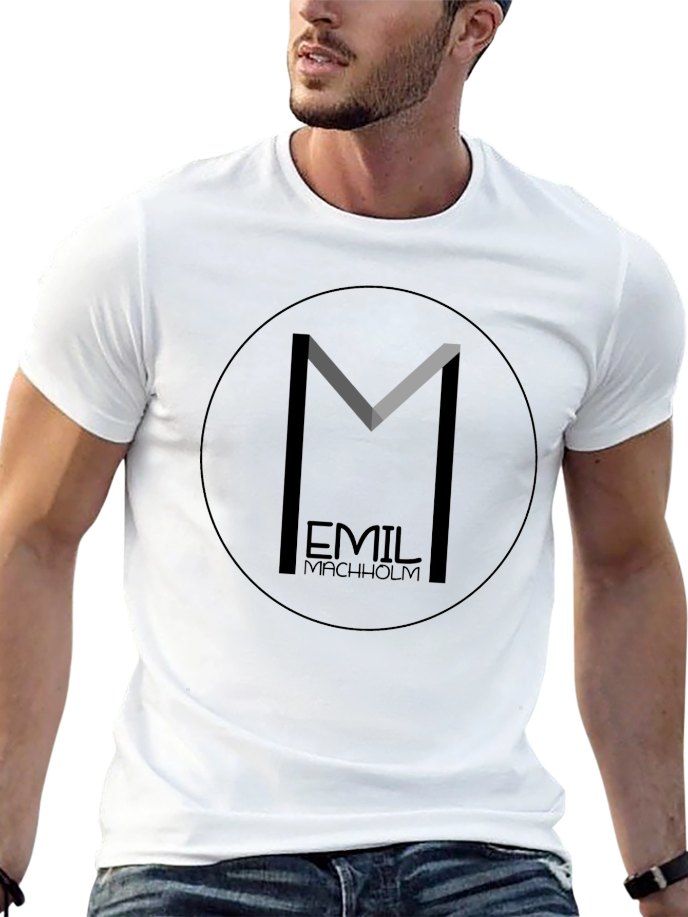Emil Machholm Black Graphic Tee - Modern Style