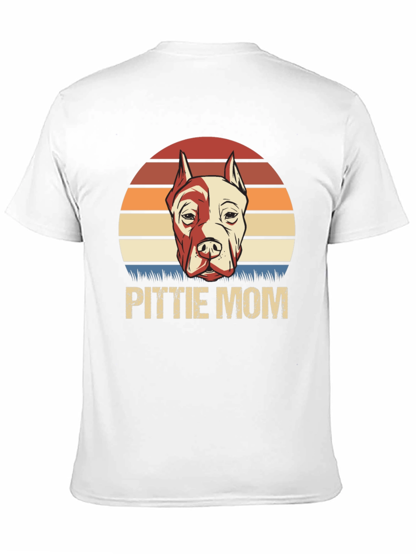 Pittie Mom Retro Dog Lover T-Shirt