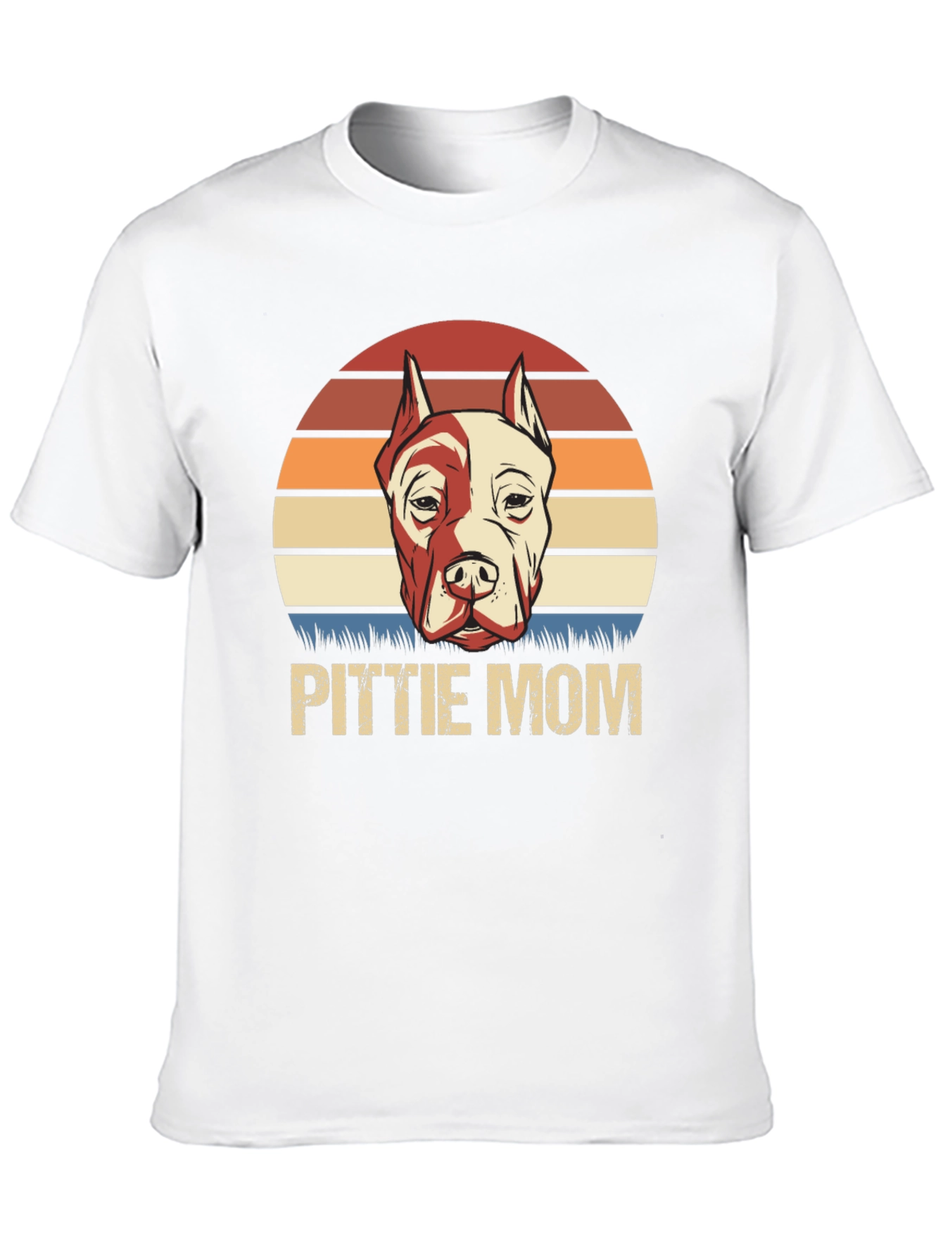 Pittie Mom Retro Dog Lover T-Shirt