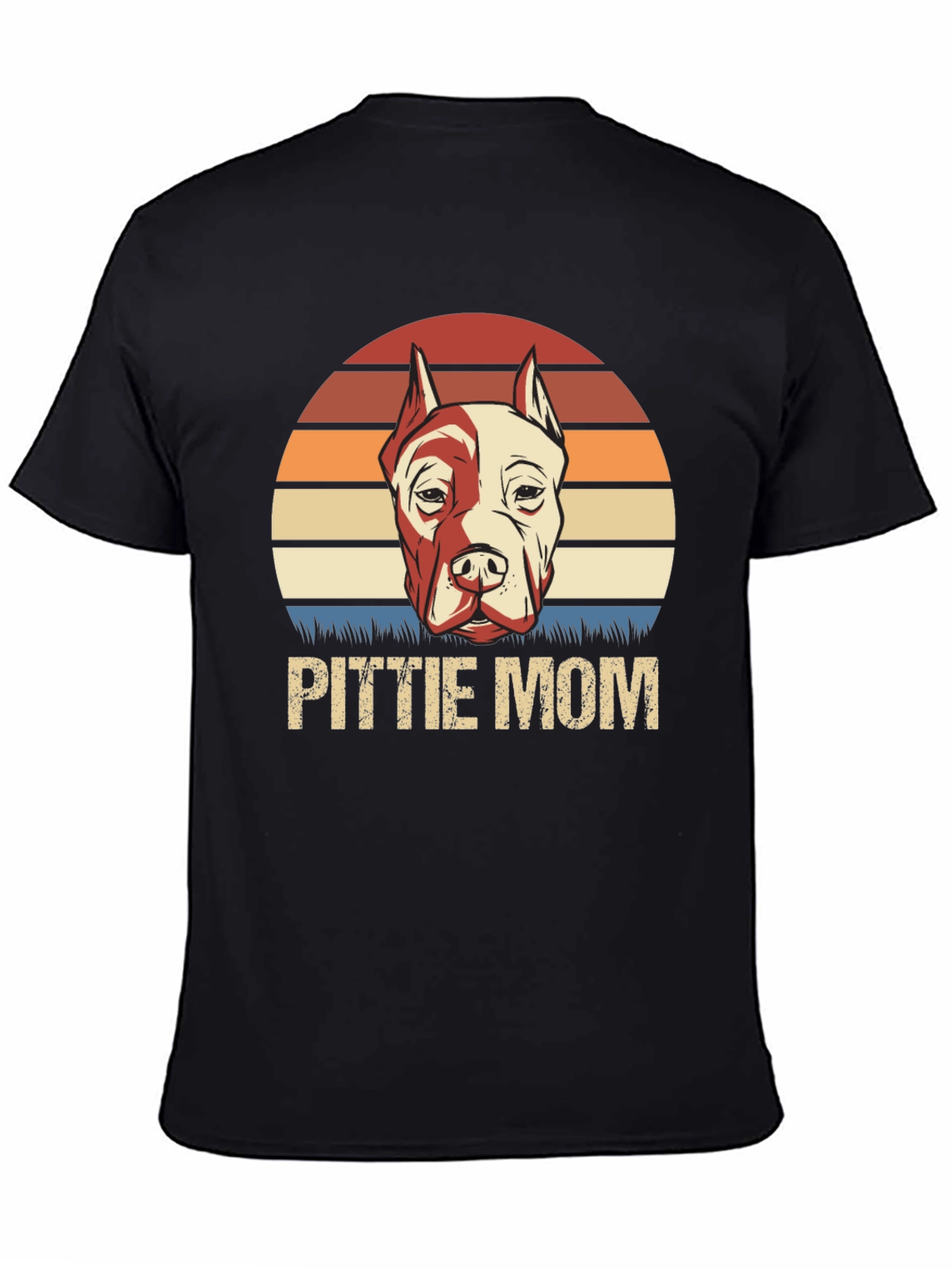 Pittie Mom Retro Dog Lover T-Shirt