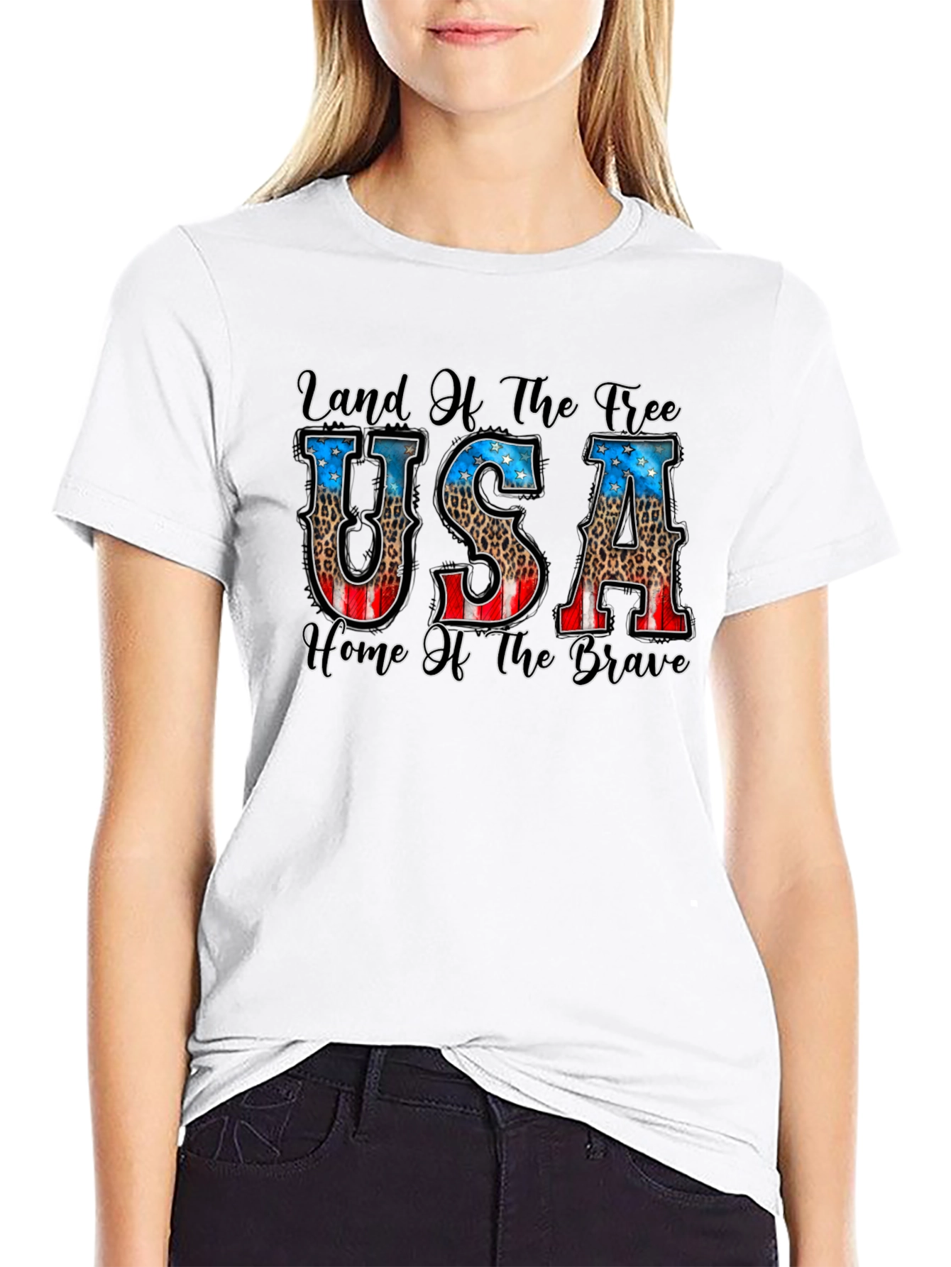 USA Land of the Free Graphic Tee
