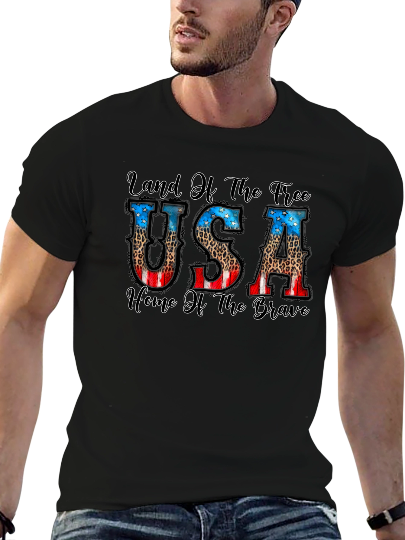USA Land of the Free Graphic Tee