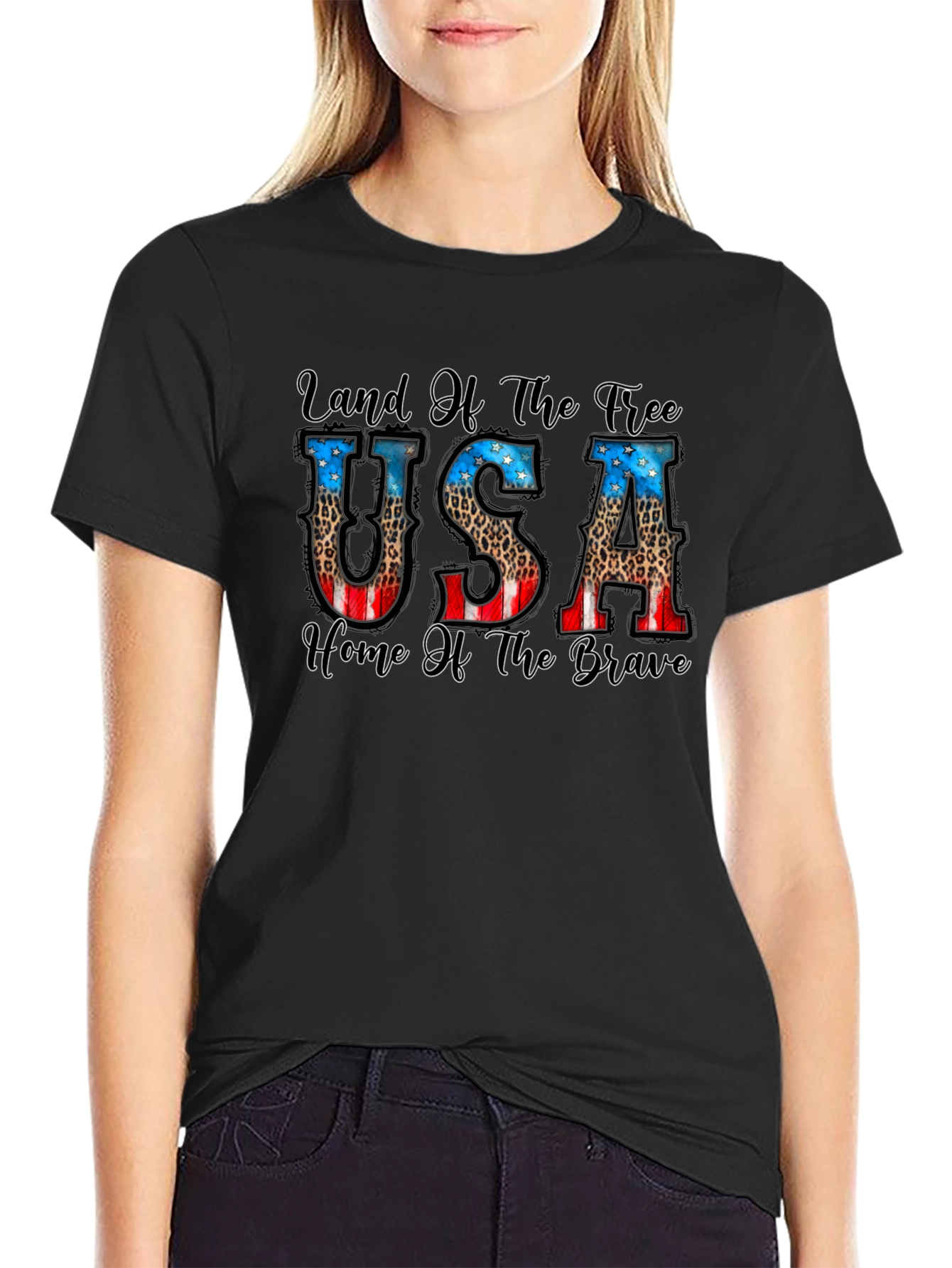 USA Land of the Free Graphic Tee
