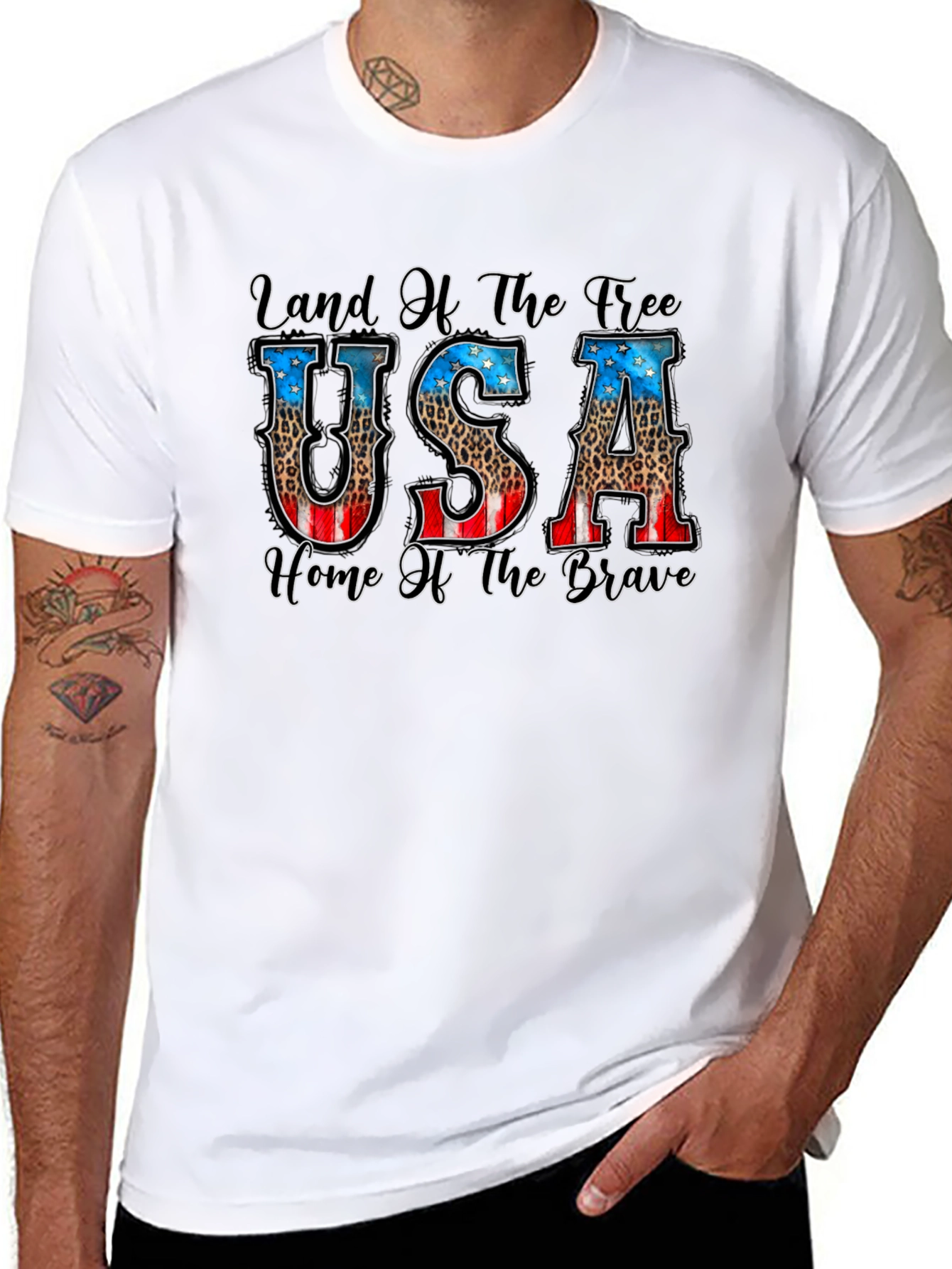 USA Land of the Free Graphic Tee