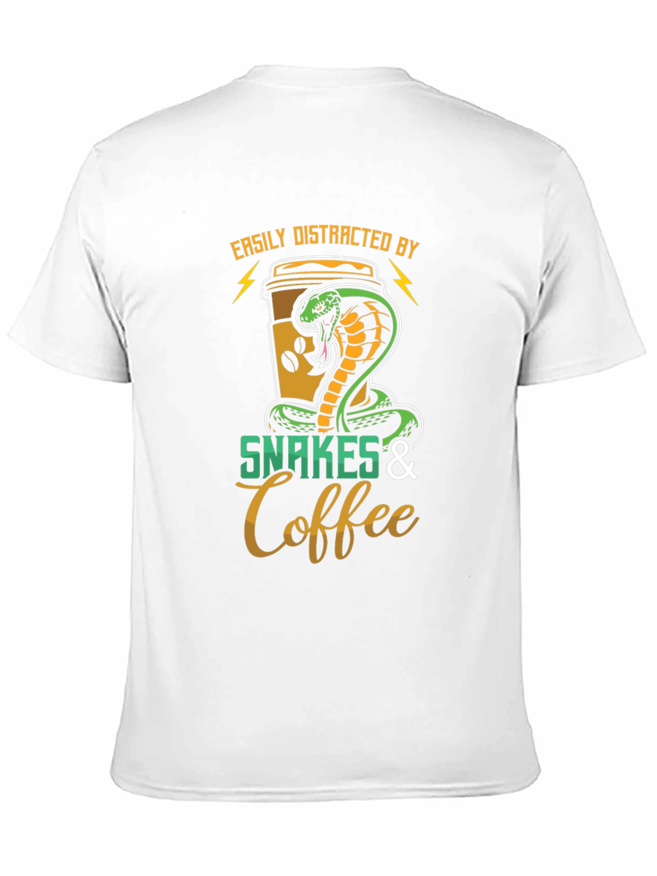 Easily Distracted by Snakes & Coffee Graphic T-Shirt