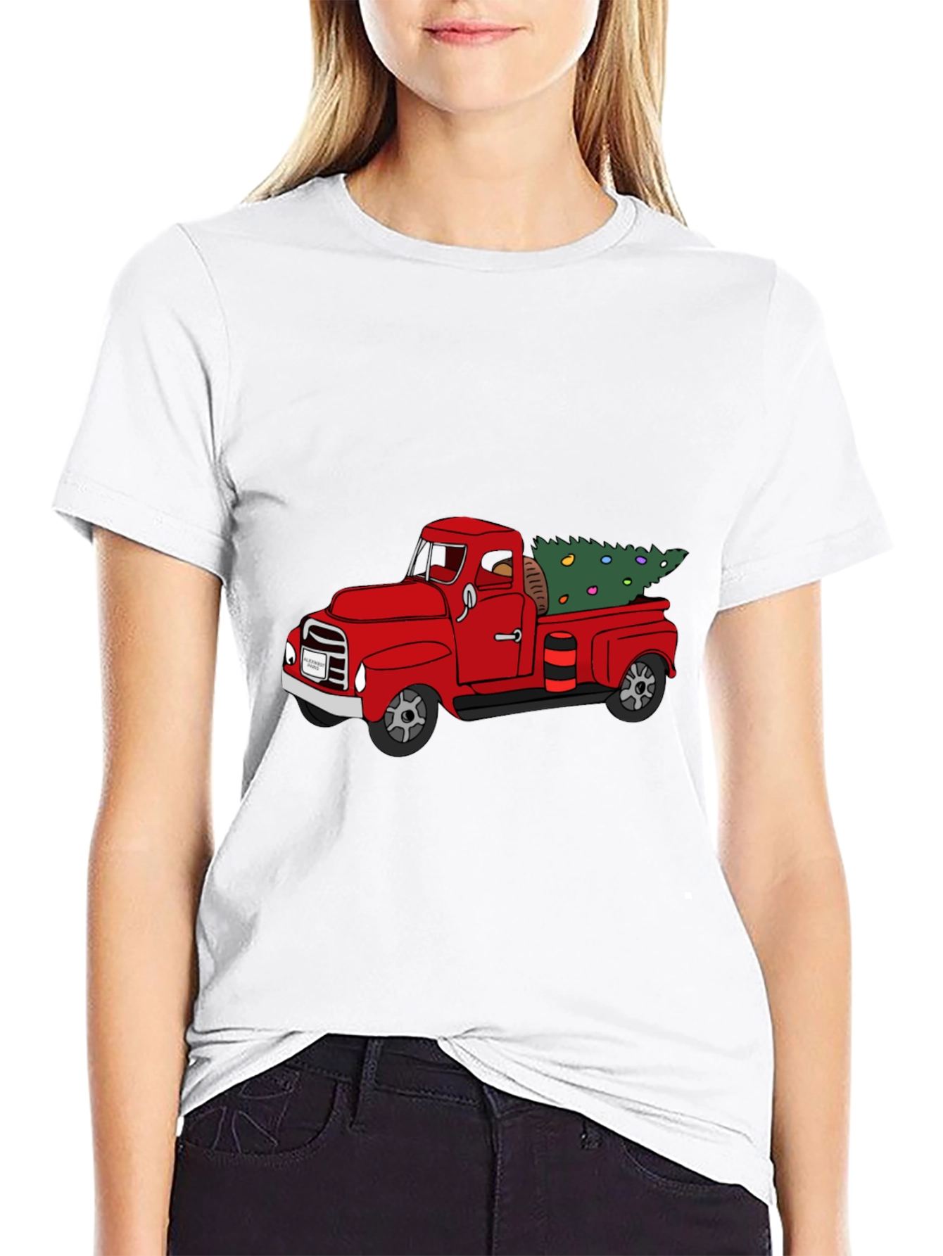 Red Truck Christmas Tree T-Shirt