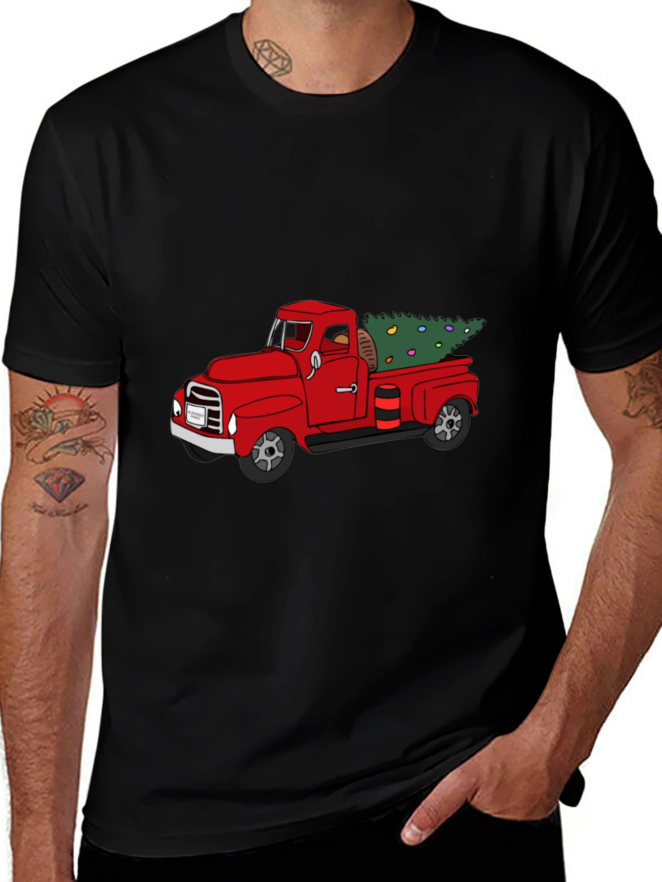Red Truck Christmas Tree T-Shirt