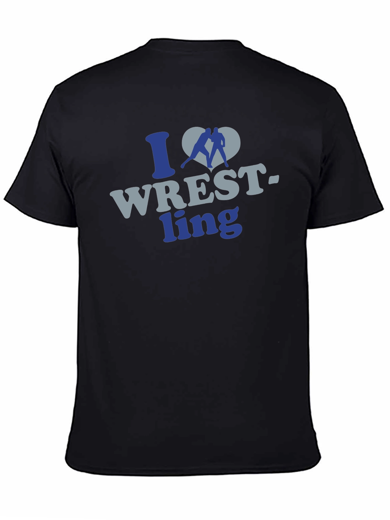 I Love Wrestling Graphic T-Shirt - Mens Black Tee