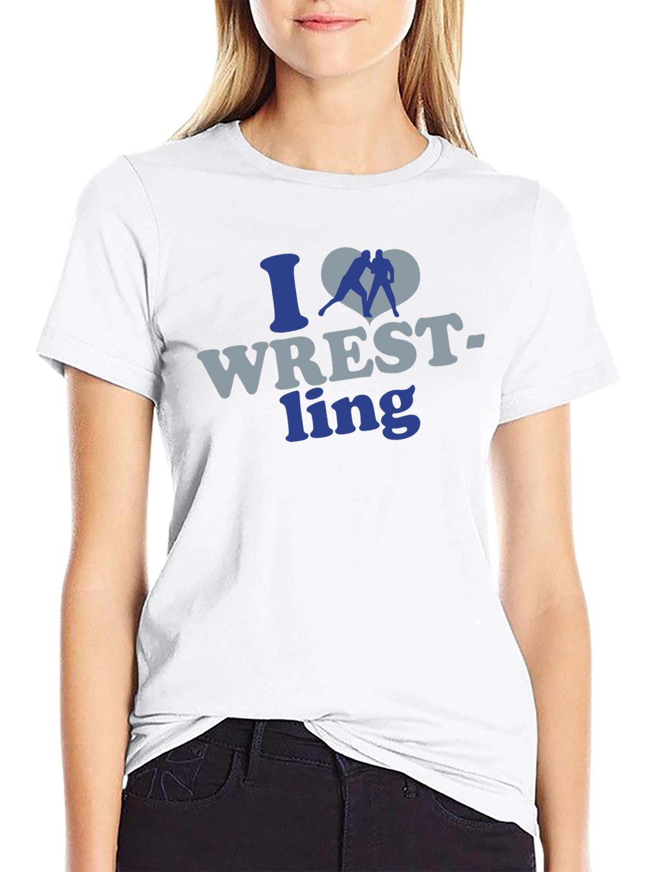 I Love Wrestling Graphic T-Shirt - Mens Black Tee