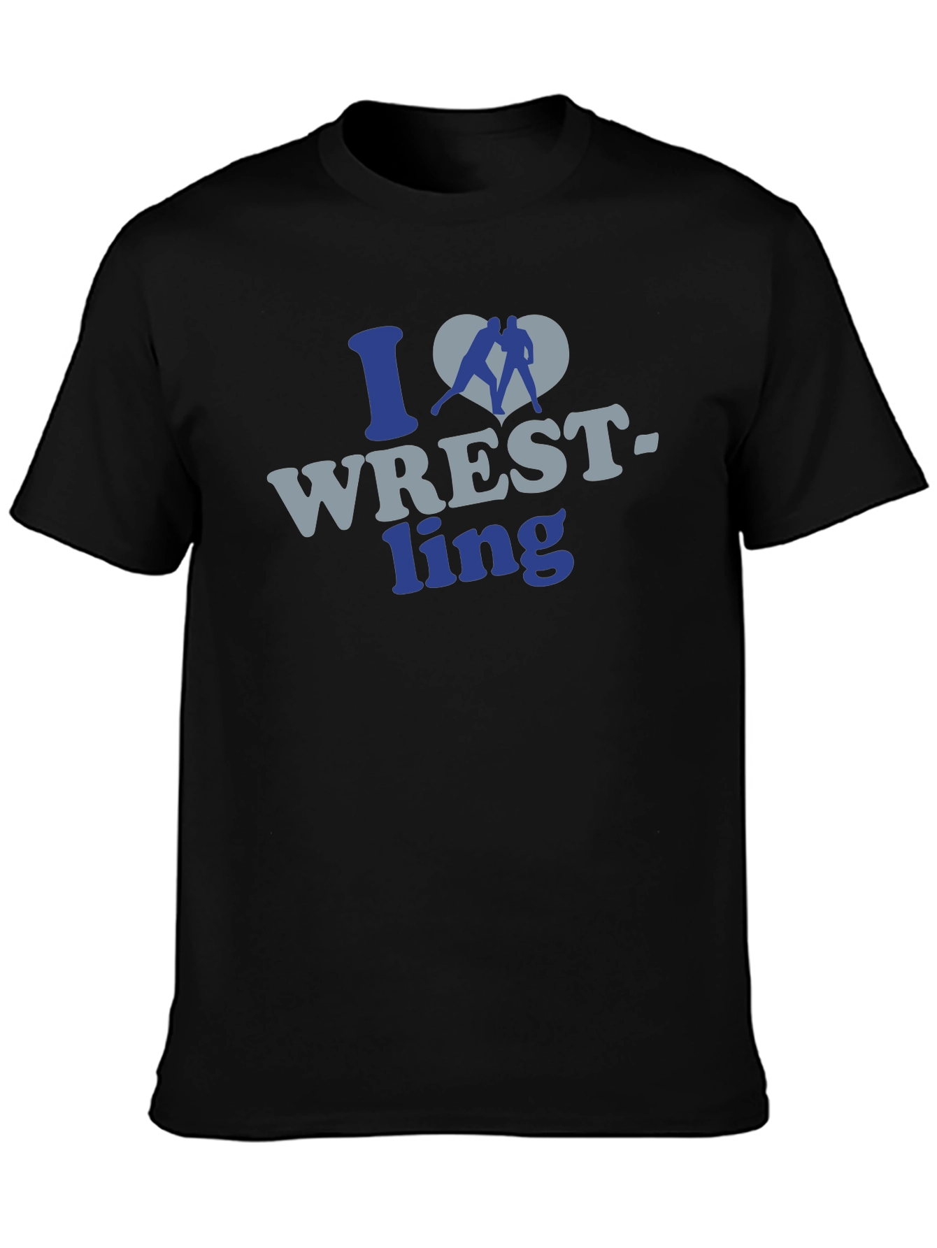 I Love Wrestling Graphic T-Shirt - Mens Black Tee