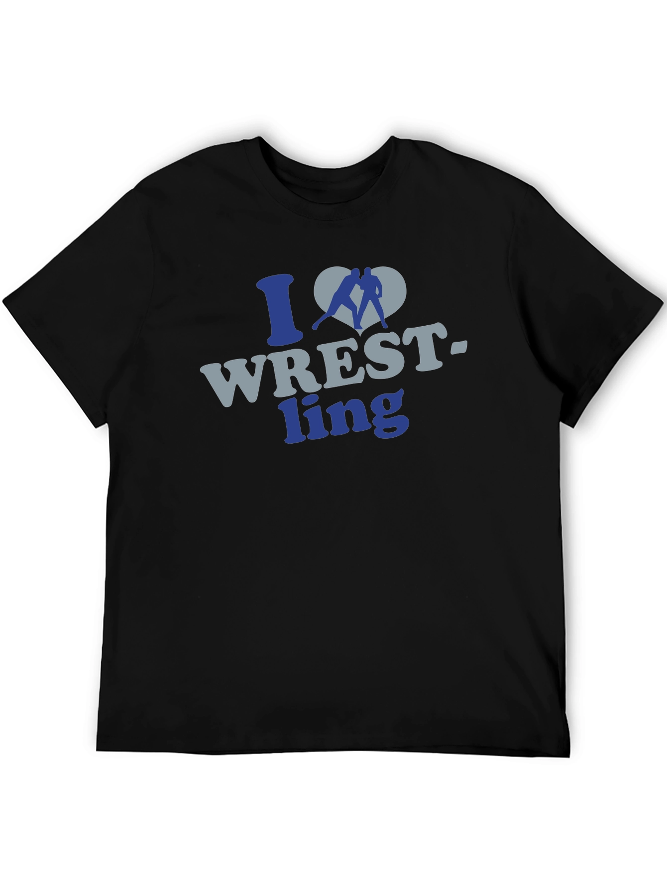 I Love Wrestling Graphic T-Shirt - Mens Black Tee
