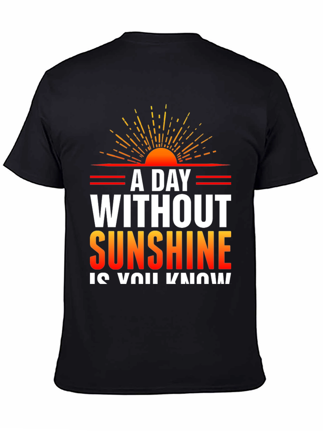 Sunshine Graphic T-Shirt - Mens Black Tee