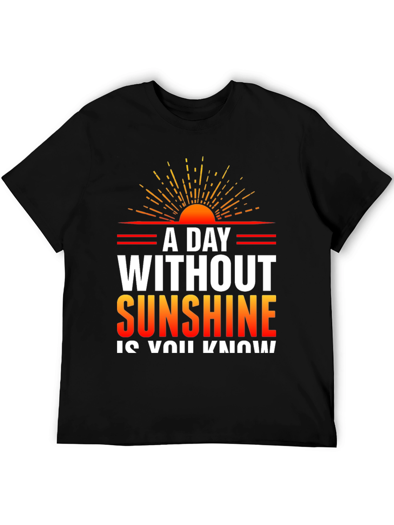 Sunshine Graphic T-Shirt - Mens Black Tee
