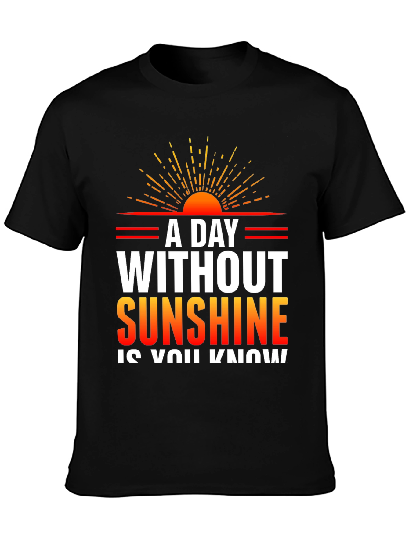 Sunshine Graphic T-Shirt - Mens Black Tee