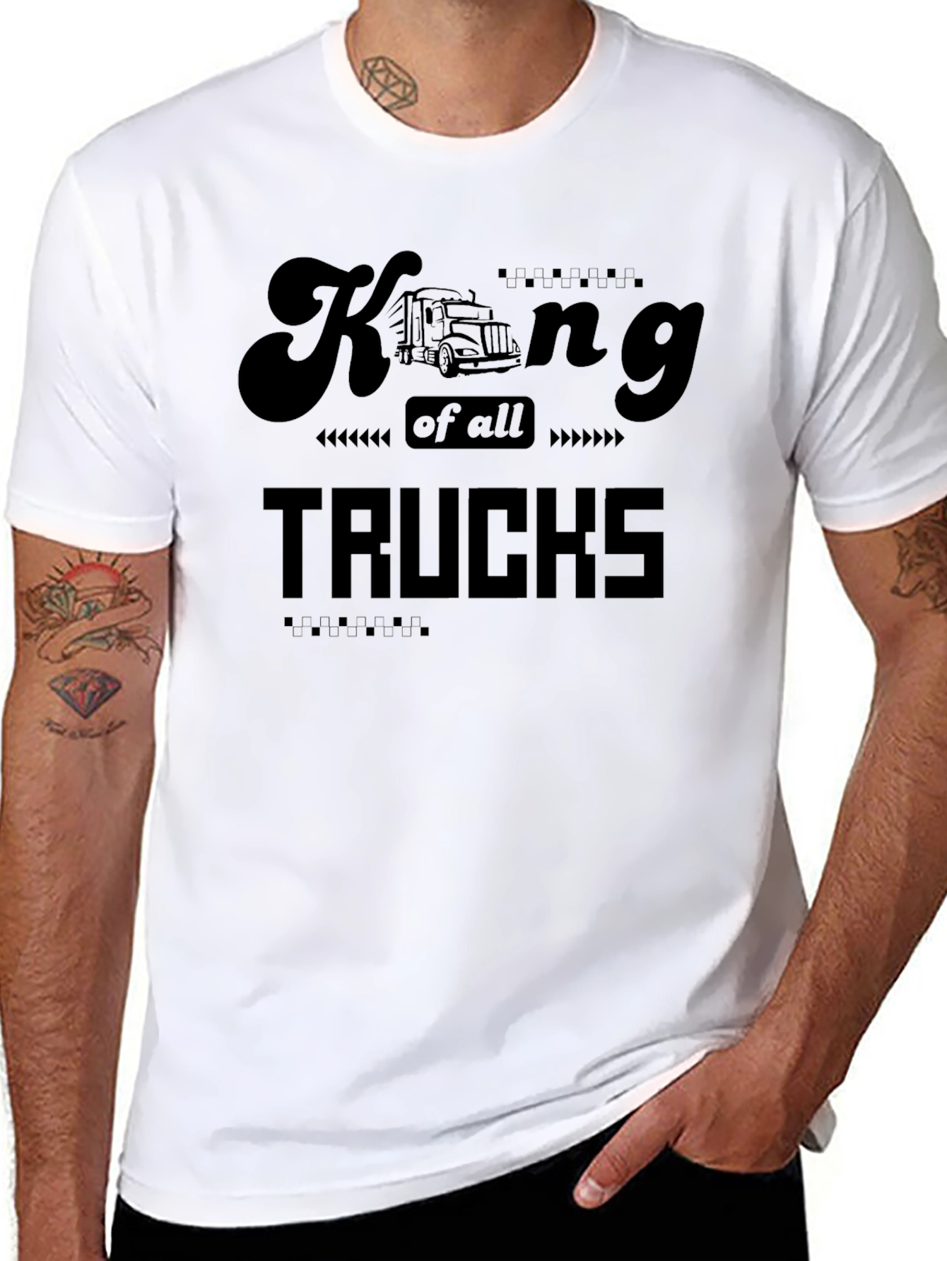 King of All Trucks Black T-Shirt