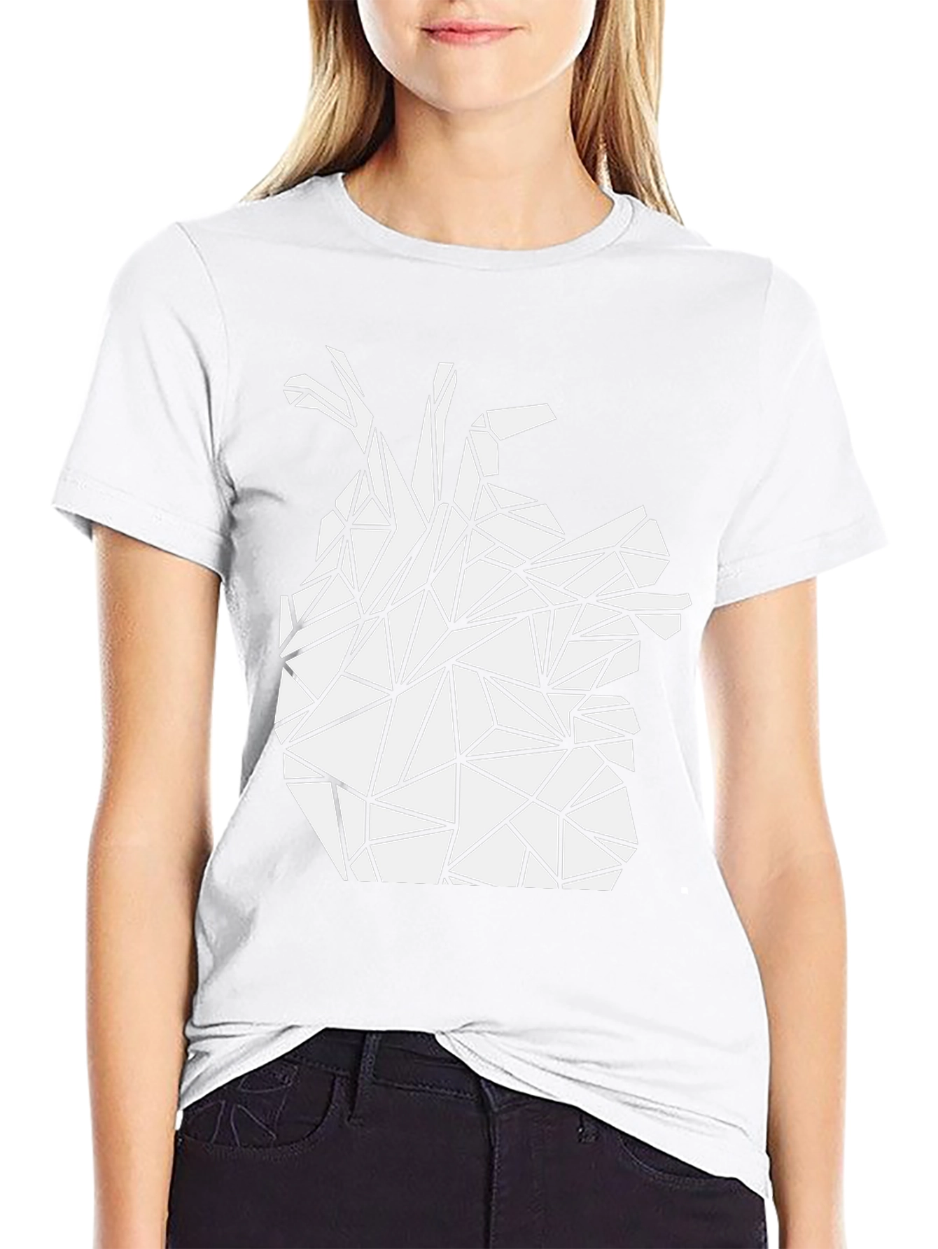 Geometric Heart Tee - Modern Graphic T-Shirt