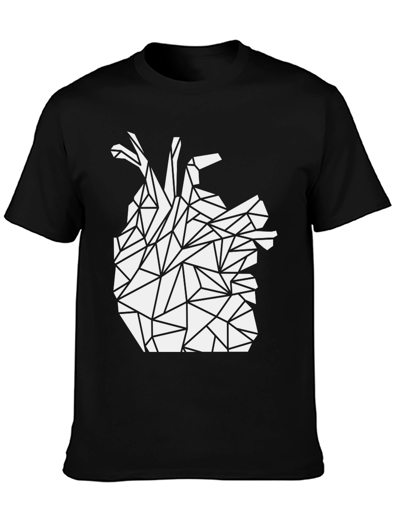 Geometric Heart Tee - Modern Graphic T-Shirt