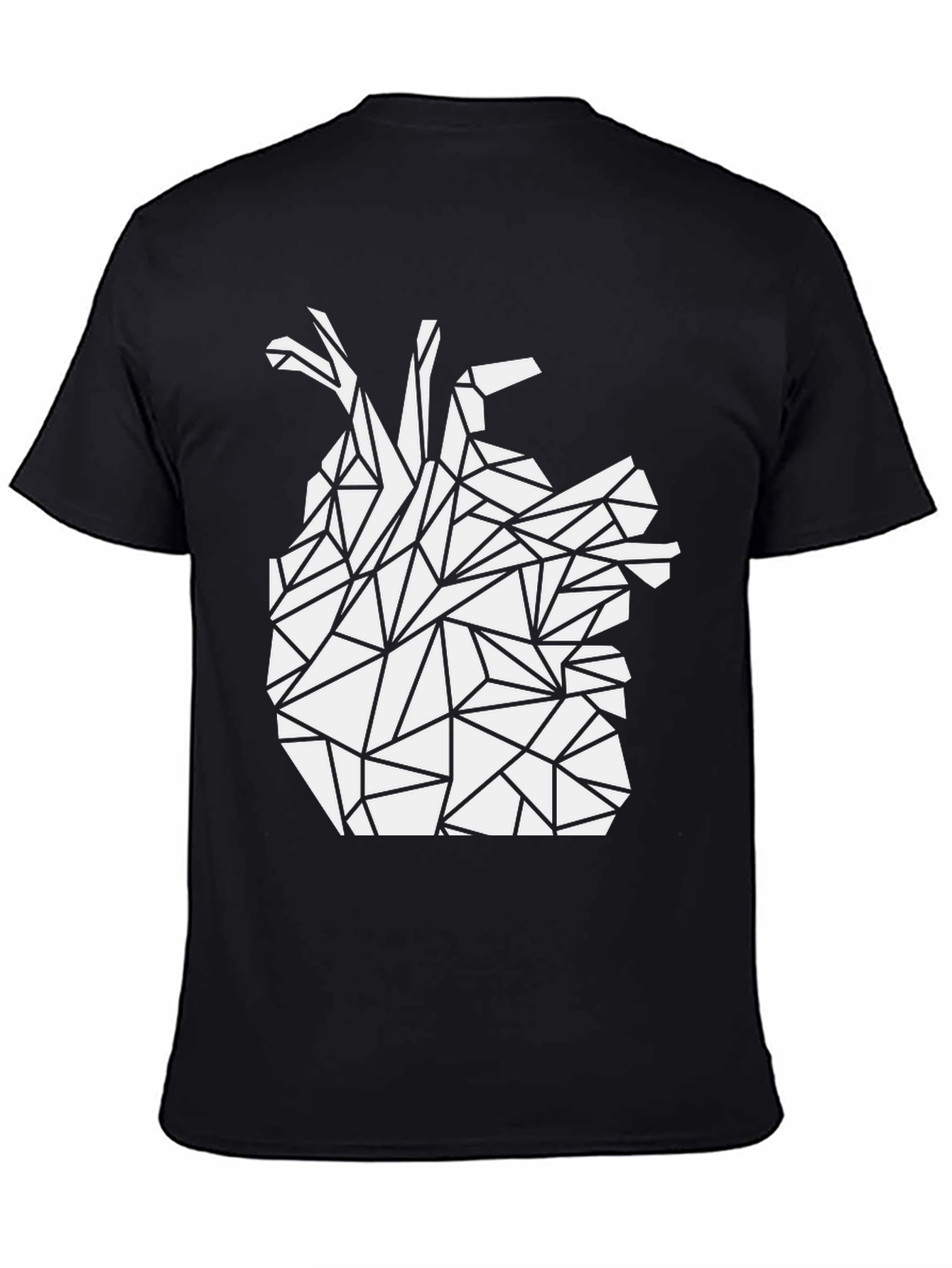 Geometric Heart Tee - Modern Graphic T-Shirt