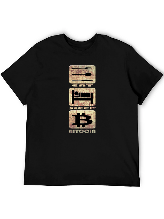 Eat Sleep Bitcoin T-Shirt - Crypto Enthusiast Apparel