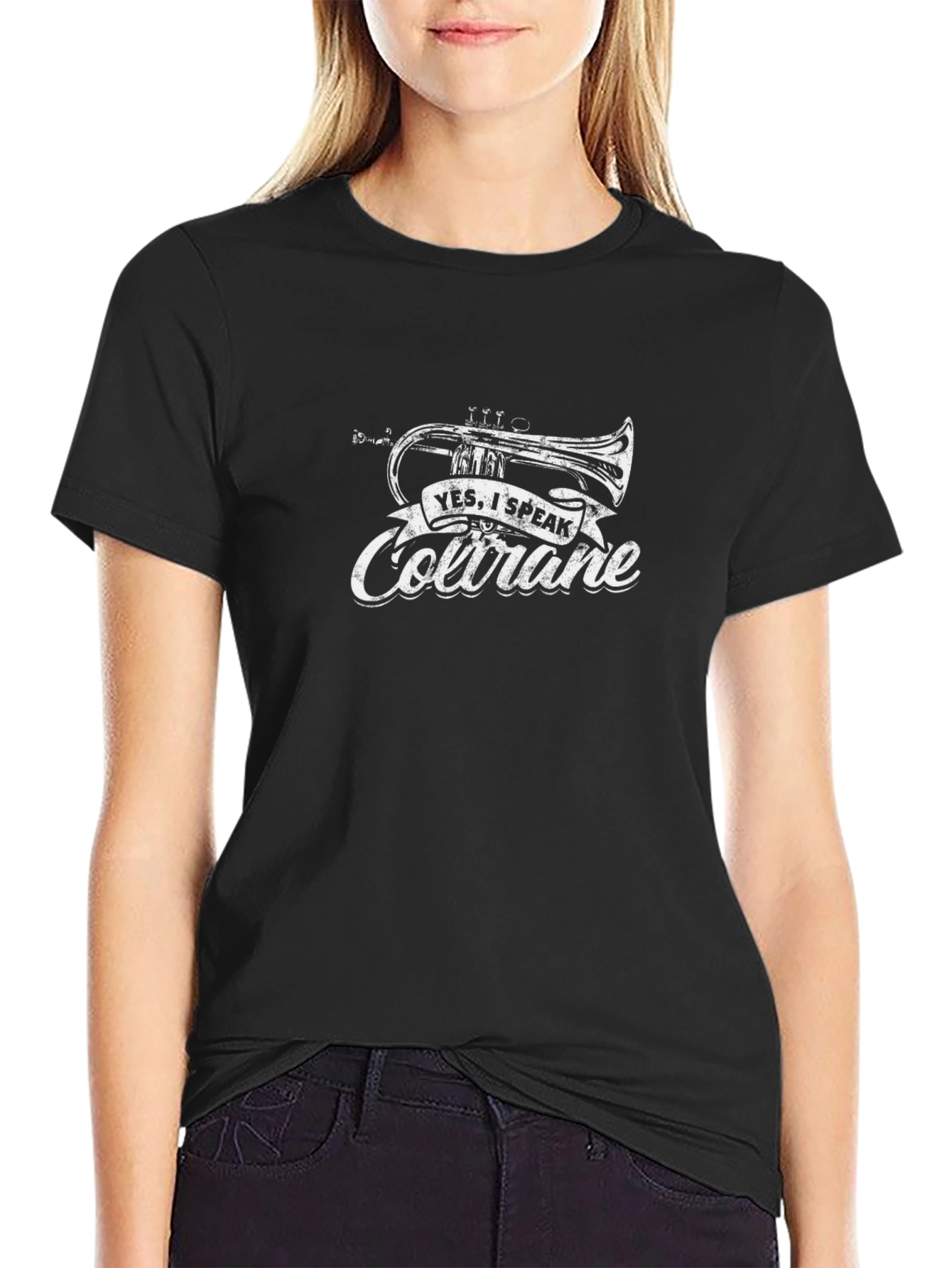 Yes I Speak Coltrane Black T-Shirt