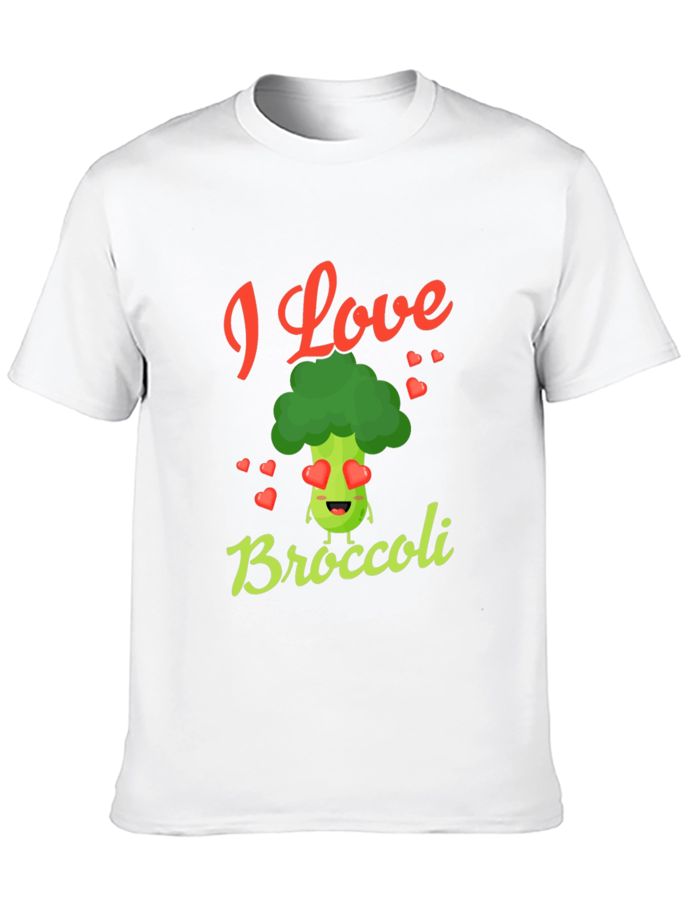 I Love Broccoli T-Shirt - Novelty Graphic Tee