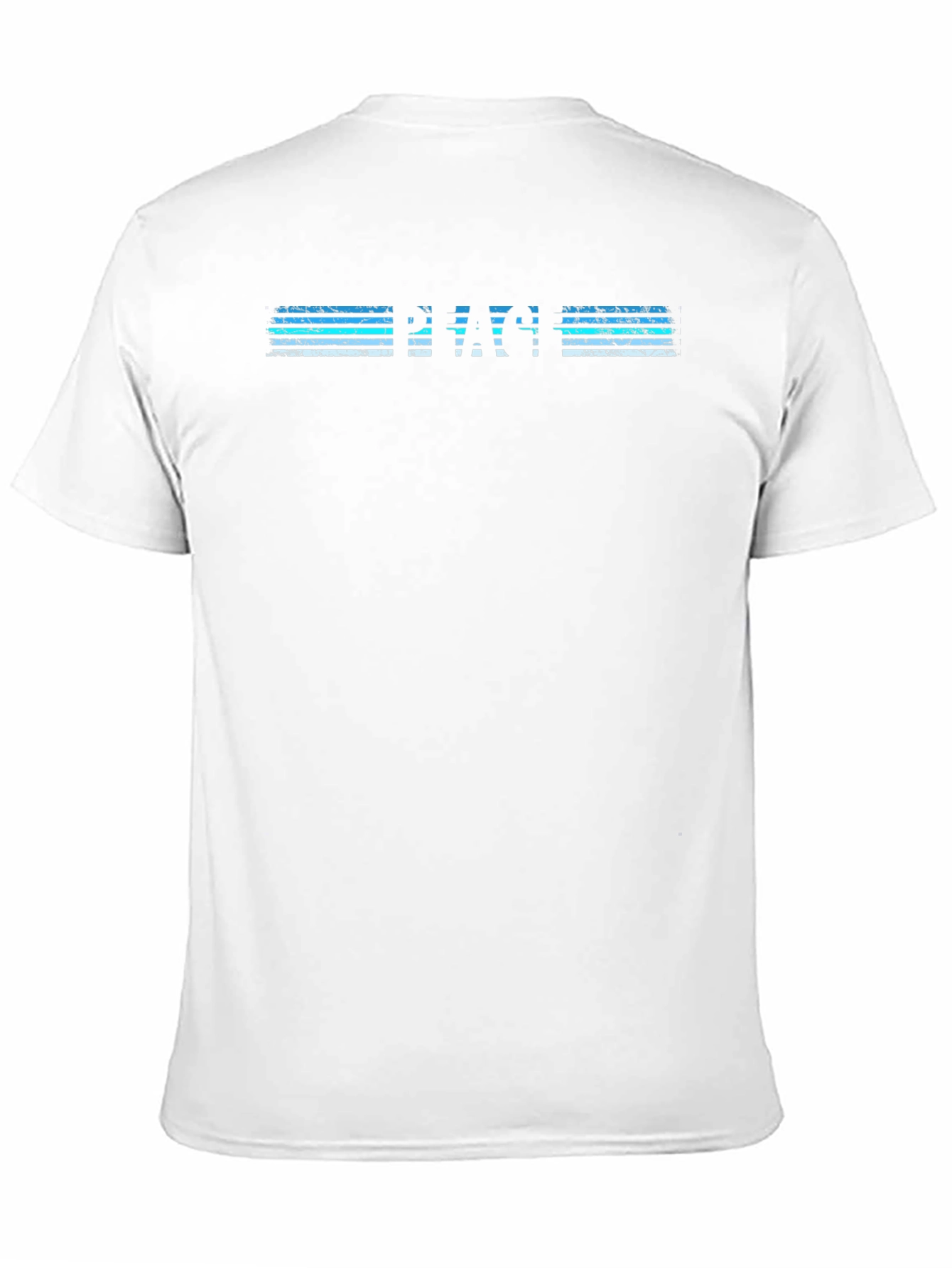 Retro PEACE Striped Graphic Black T-Shirt