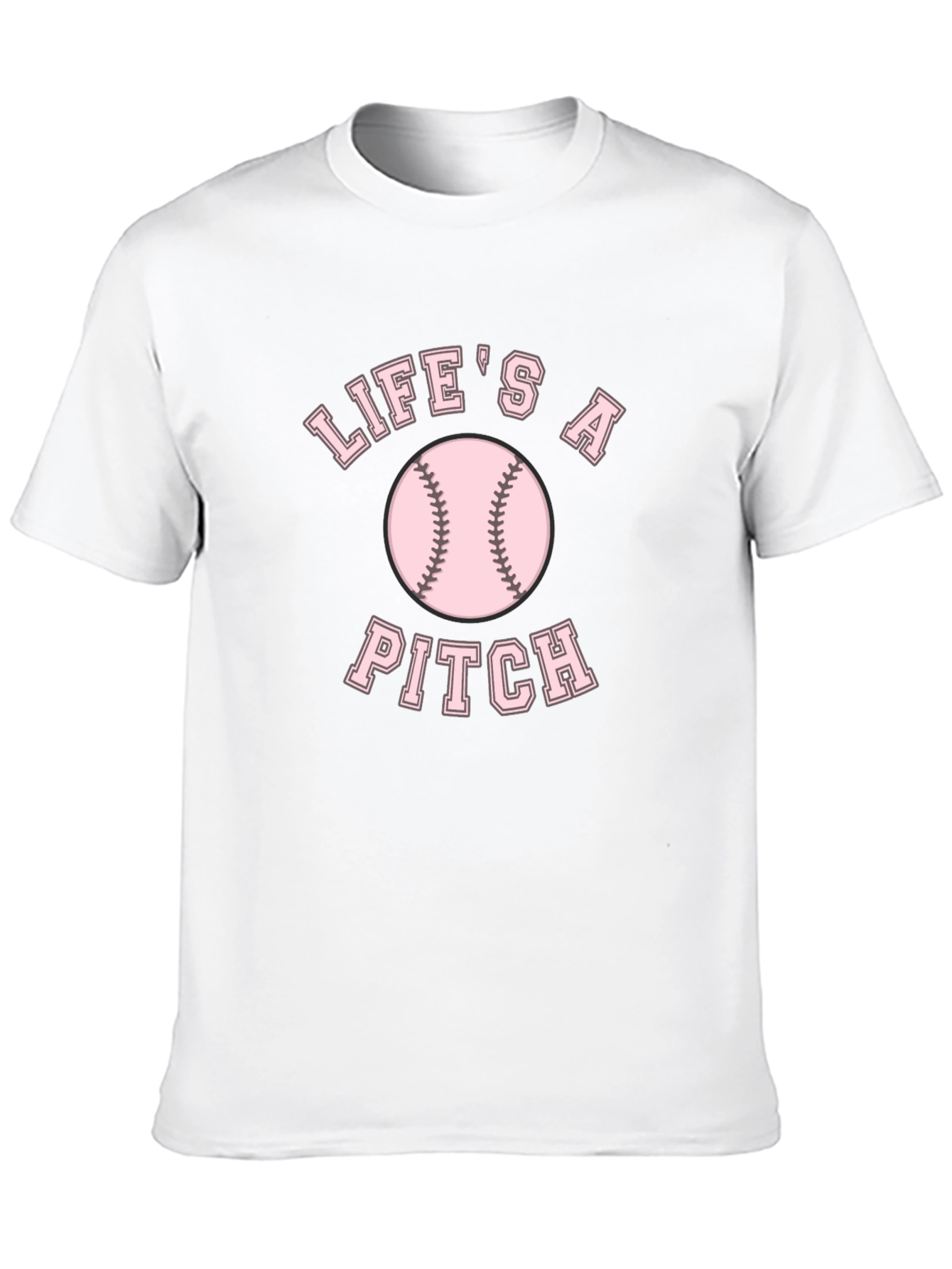 Lifes a Pitch Baseball Graphic T-Shirt