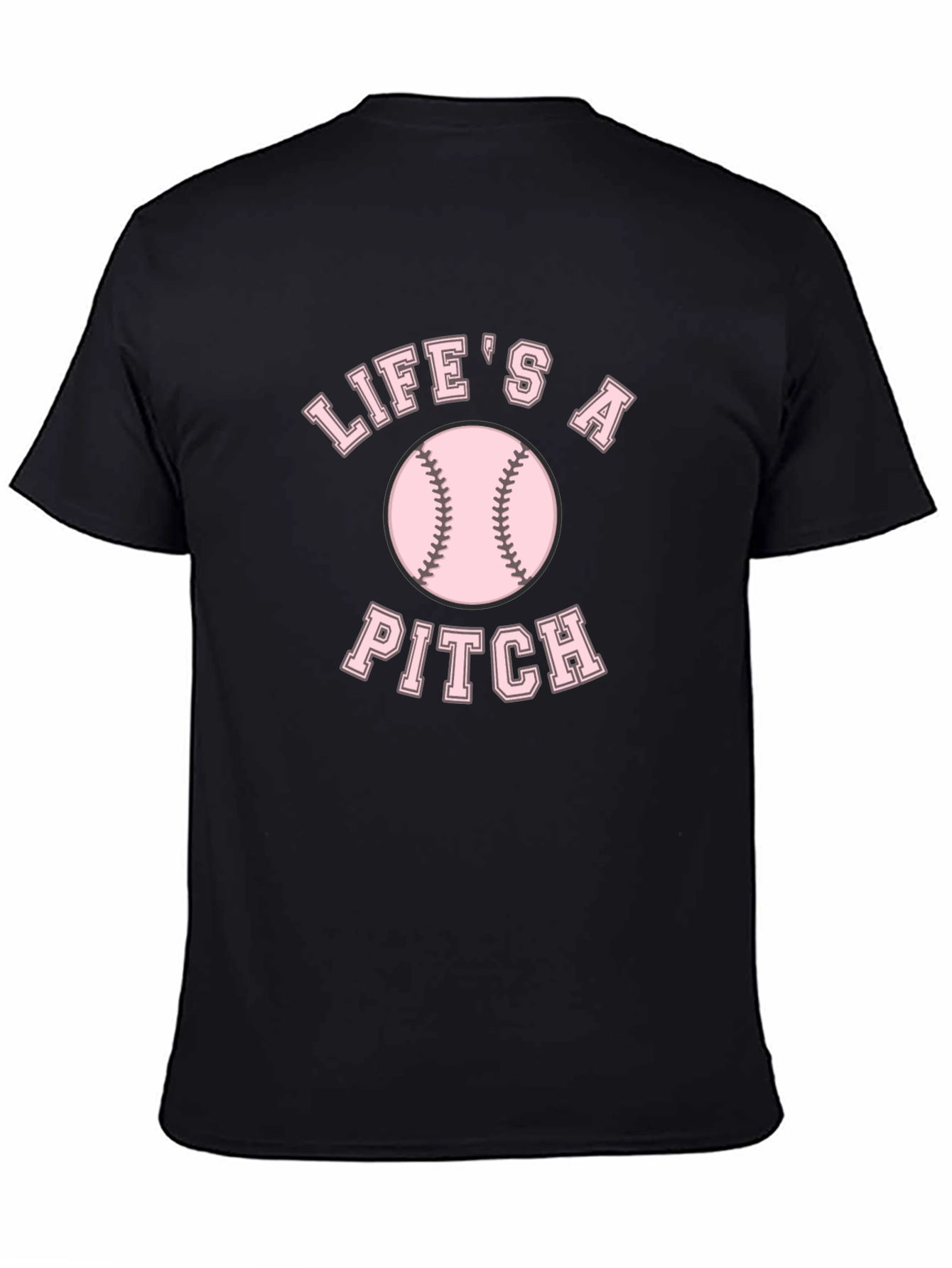 Lifes a Pitch Baseball Graphic T-Shirt