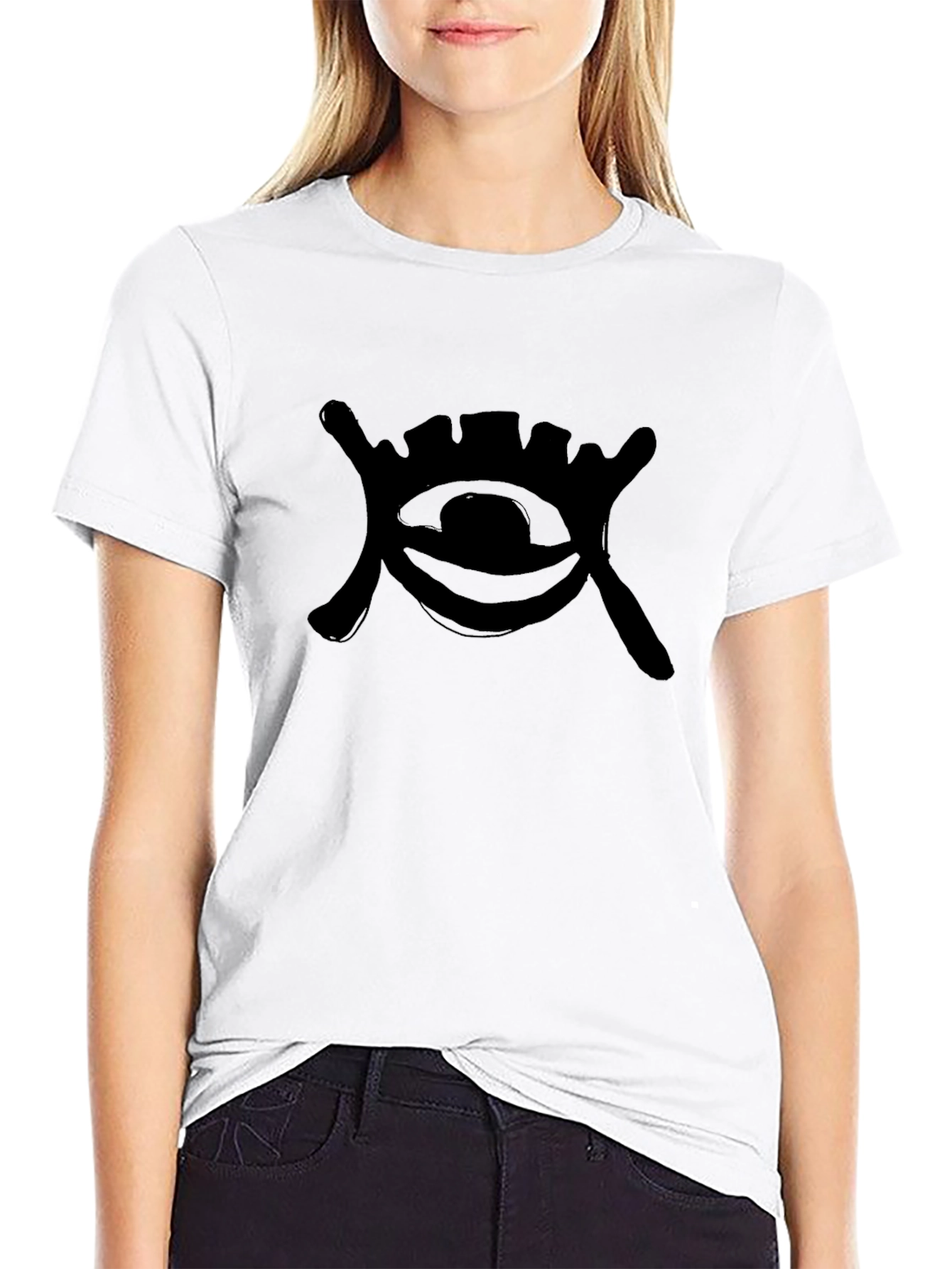 Eye Symbol Black T-Shirt - Mens Casual Tee