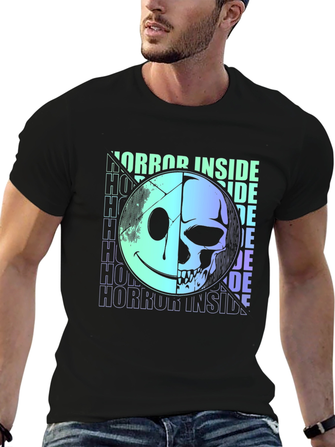Horror Inside Graphic T-Shirt - Black