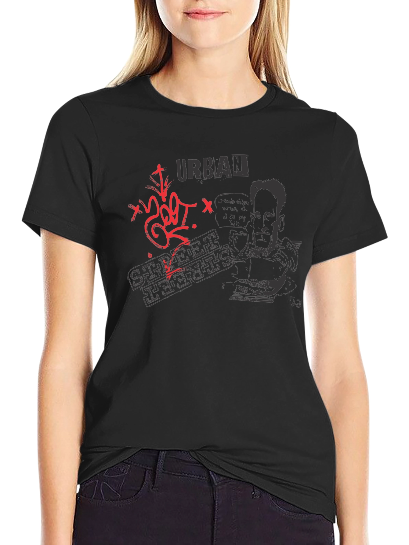 Urban Street Arts T-Shirt - Black Graphic Tee