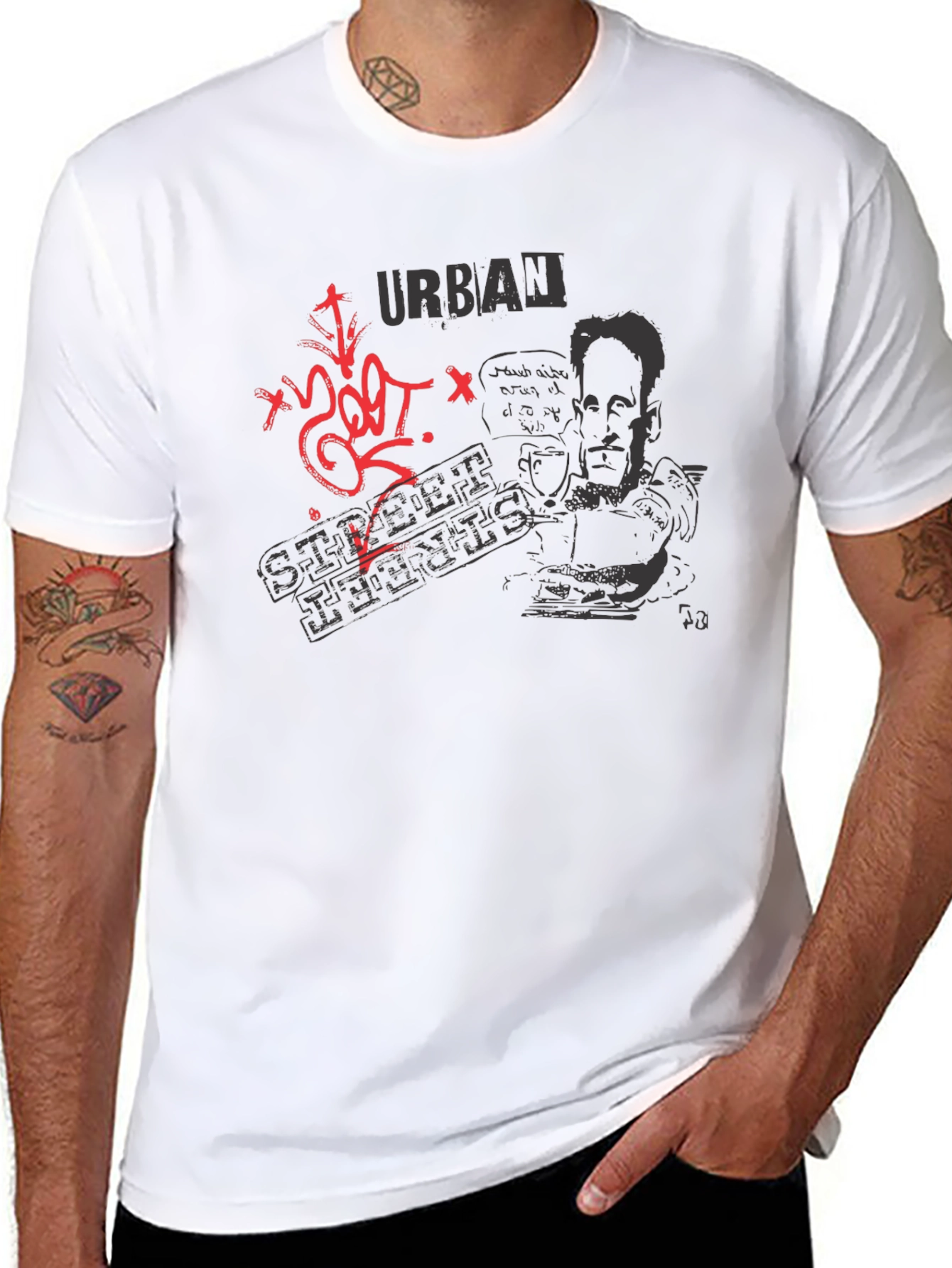 Urban Street Arts T-Shirt - Black Graphic Tee