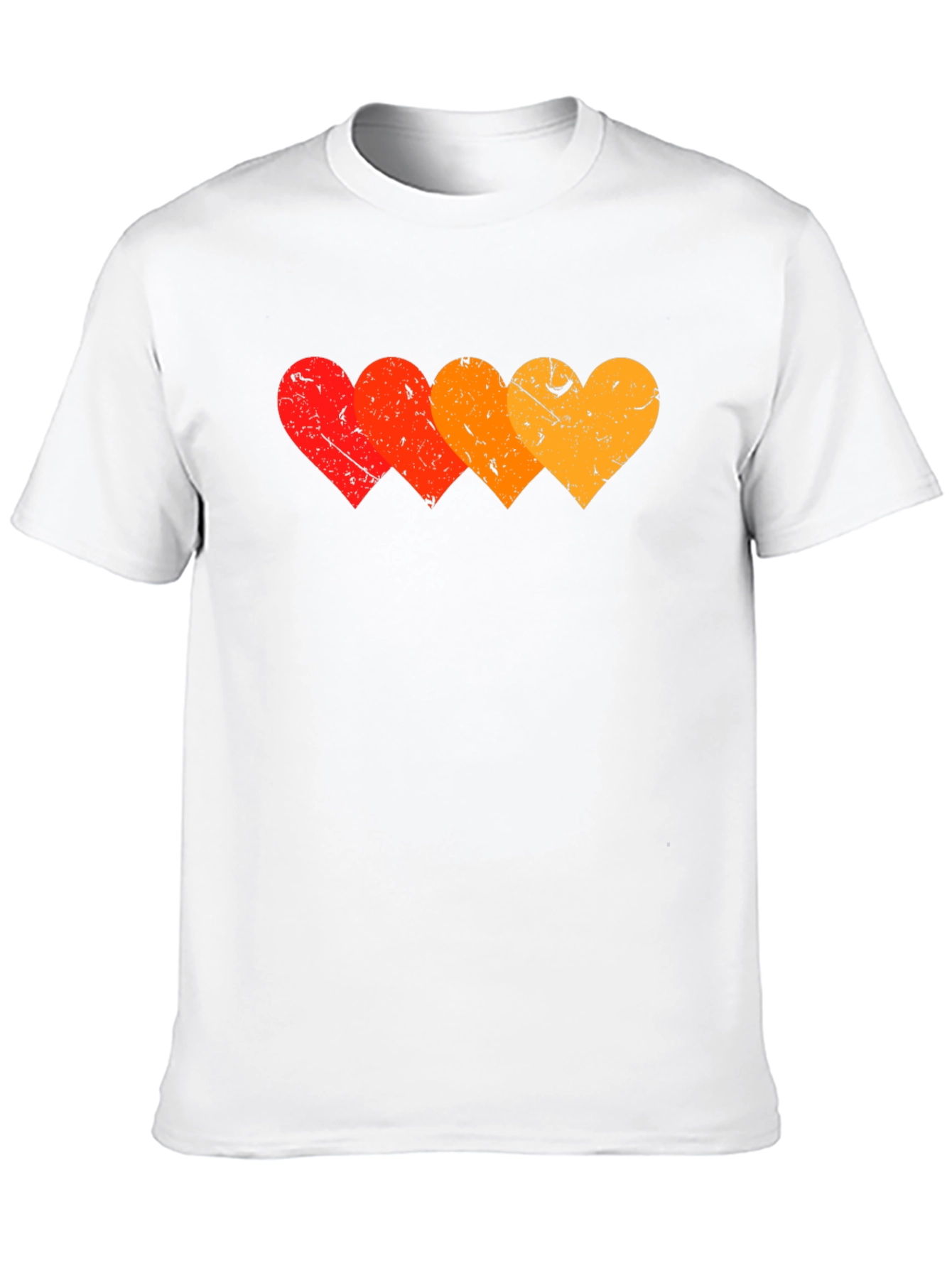 Retro Hearts Graphic T-Shirt - Stylish Black Tee