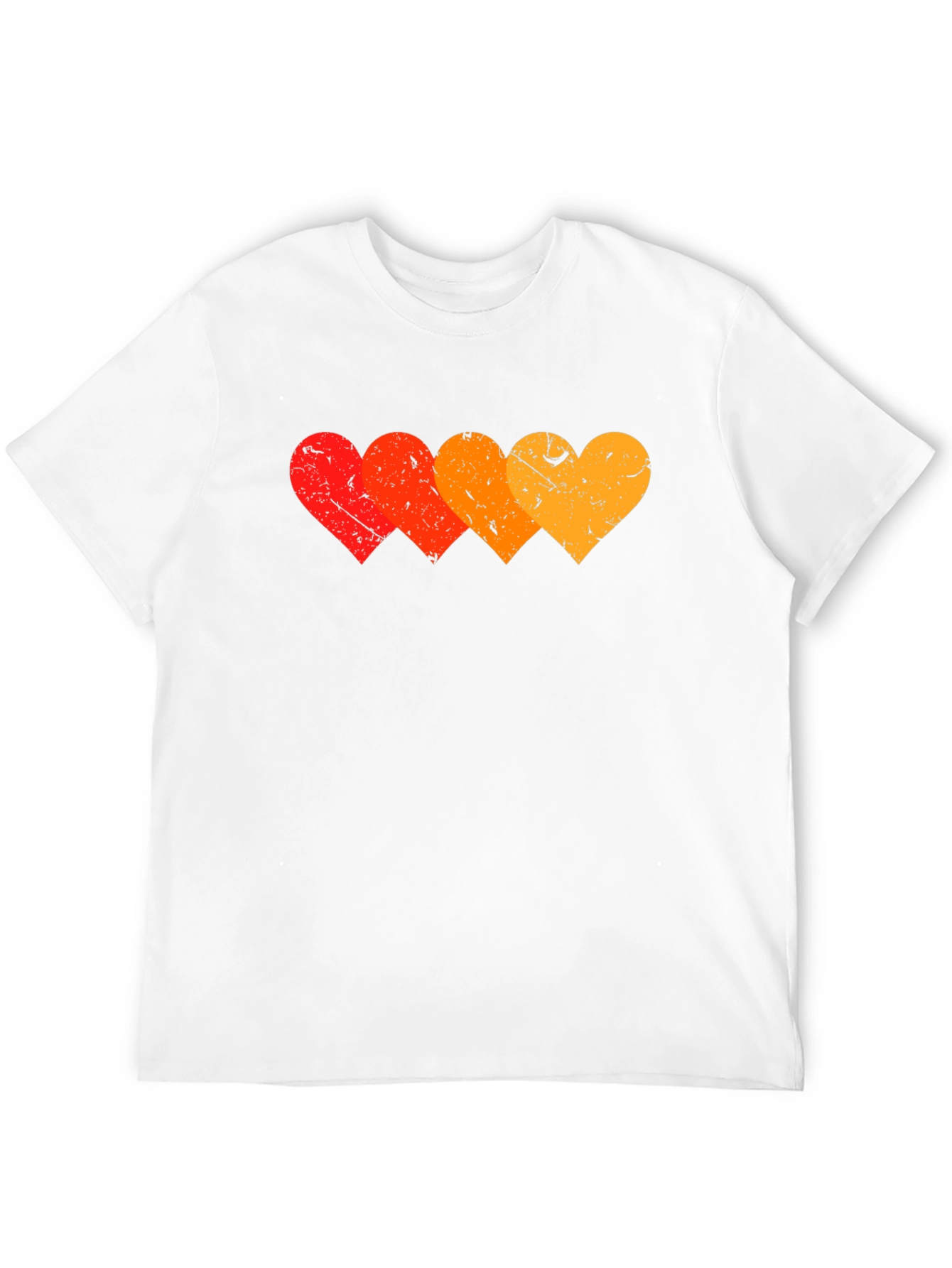 Retro Hearts Graphic T-Shirt - Stylish Black Tee