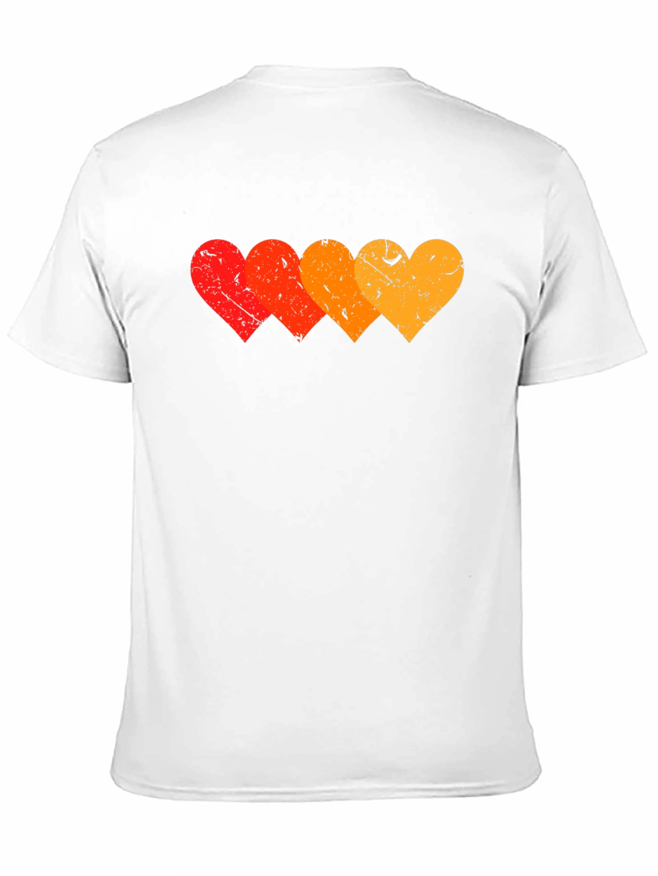 Retro Hearts Graphic T-Shirt - Stylish Black Tee