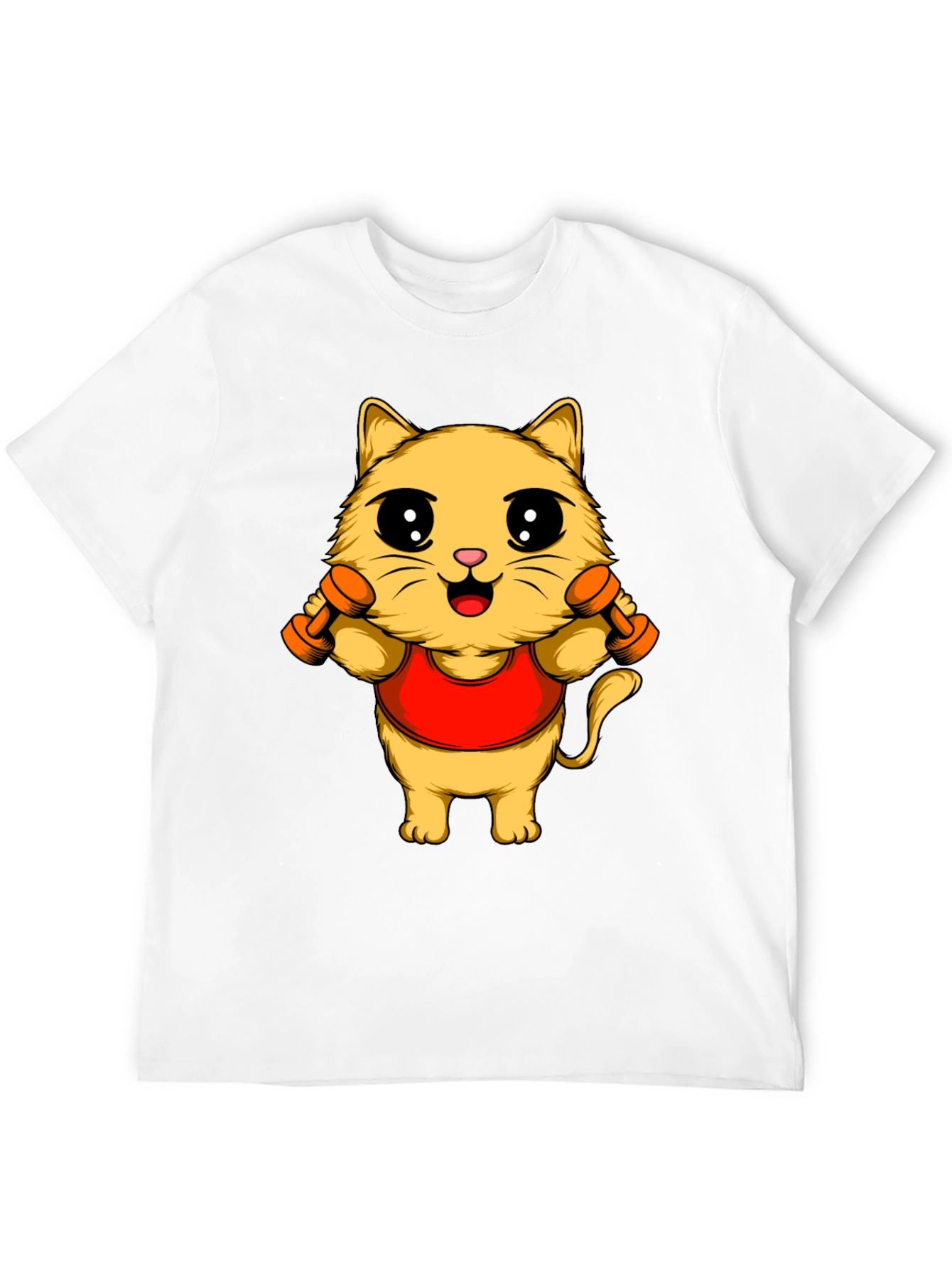 Funny Cat Gym T-Shirt - Workout Kitten Tee