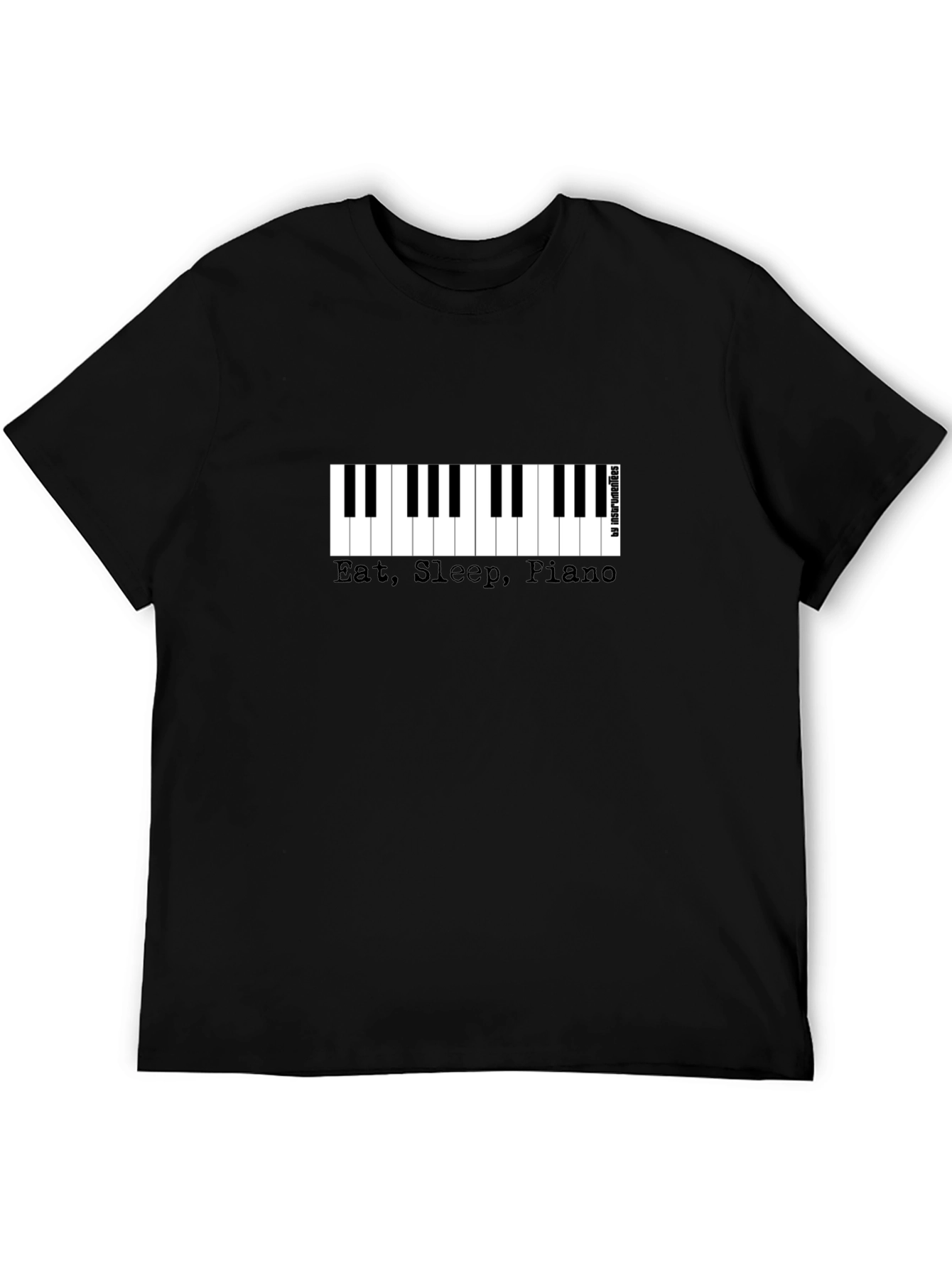 Eat Sleep Piano T-Shirt - Black Musical Tee