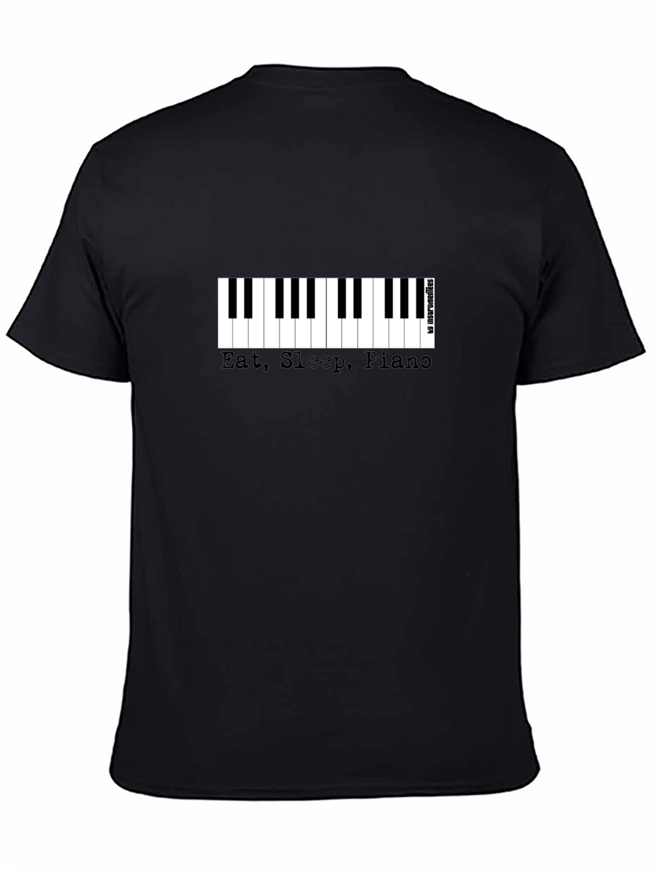Eat Sleep Piano T-Shirt - Black Musical Tee