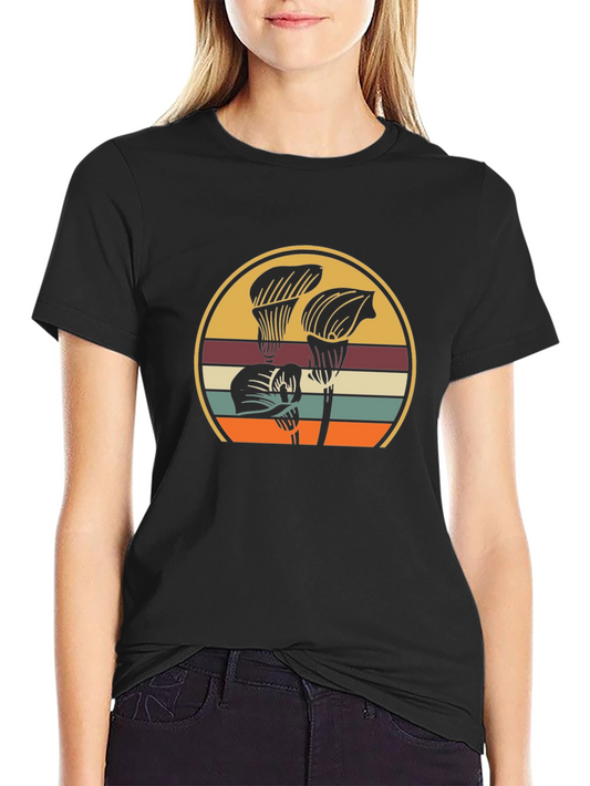 Retro Floral Graphic Tee - Vintage Style T-Shirt