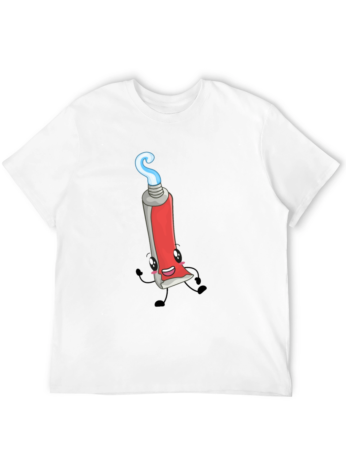 Cartoon Toothpaste Graphic Black Tee