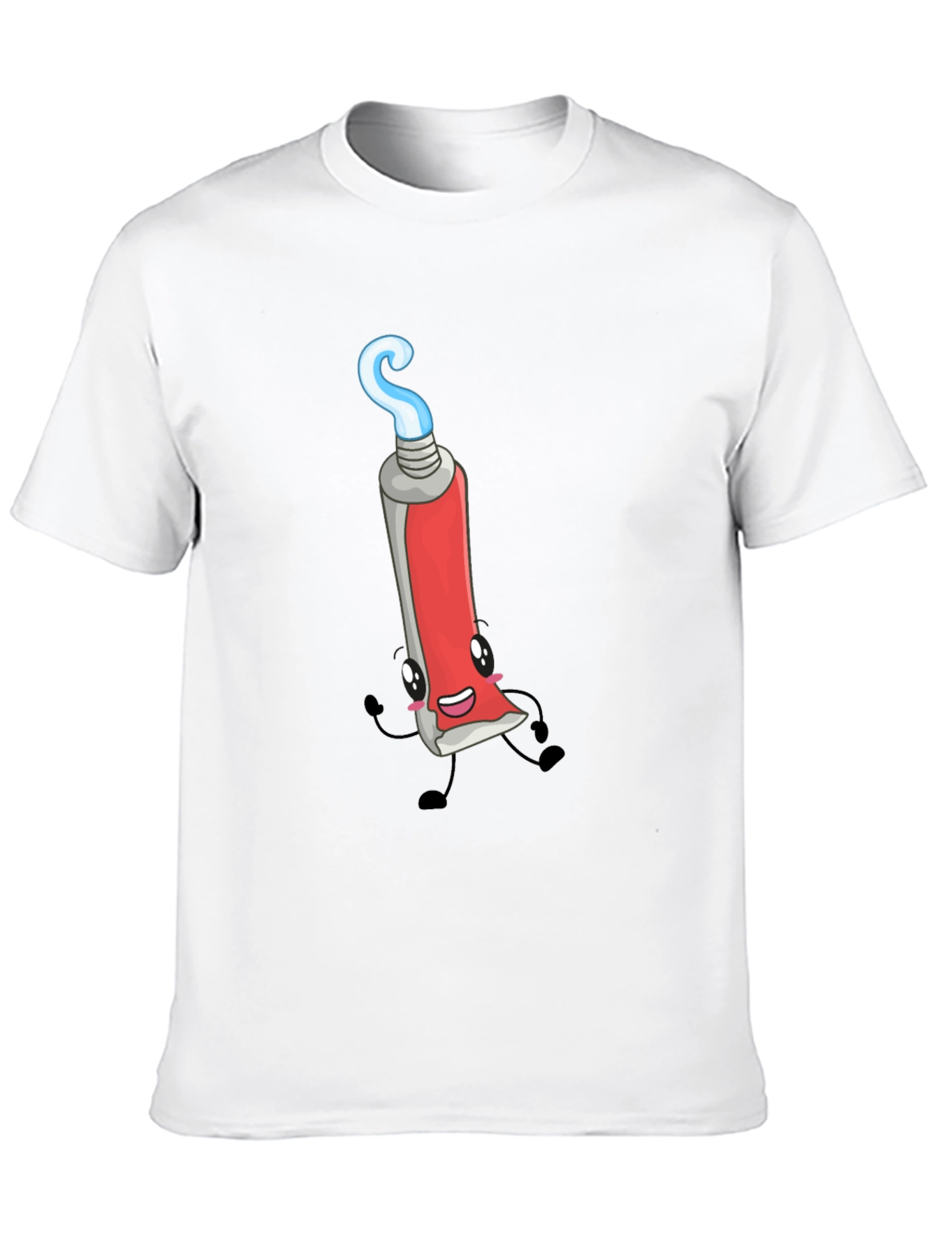 Cartoon Toothpaste Graphic Black Tee