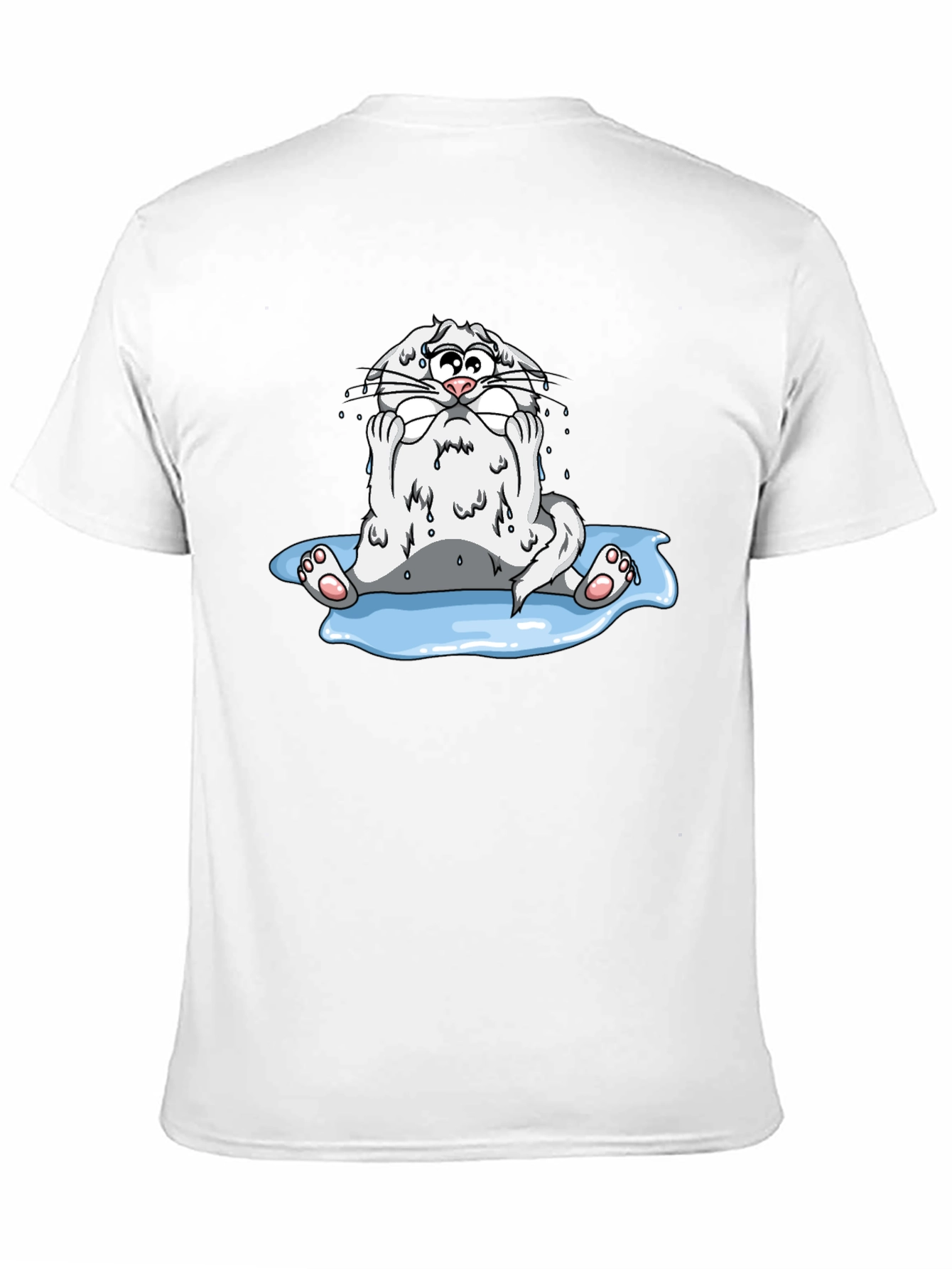 Sad Cat Black T-Shirt