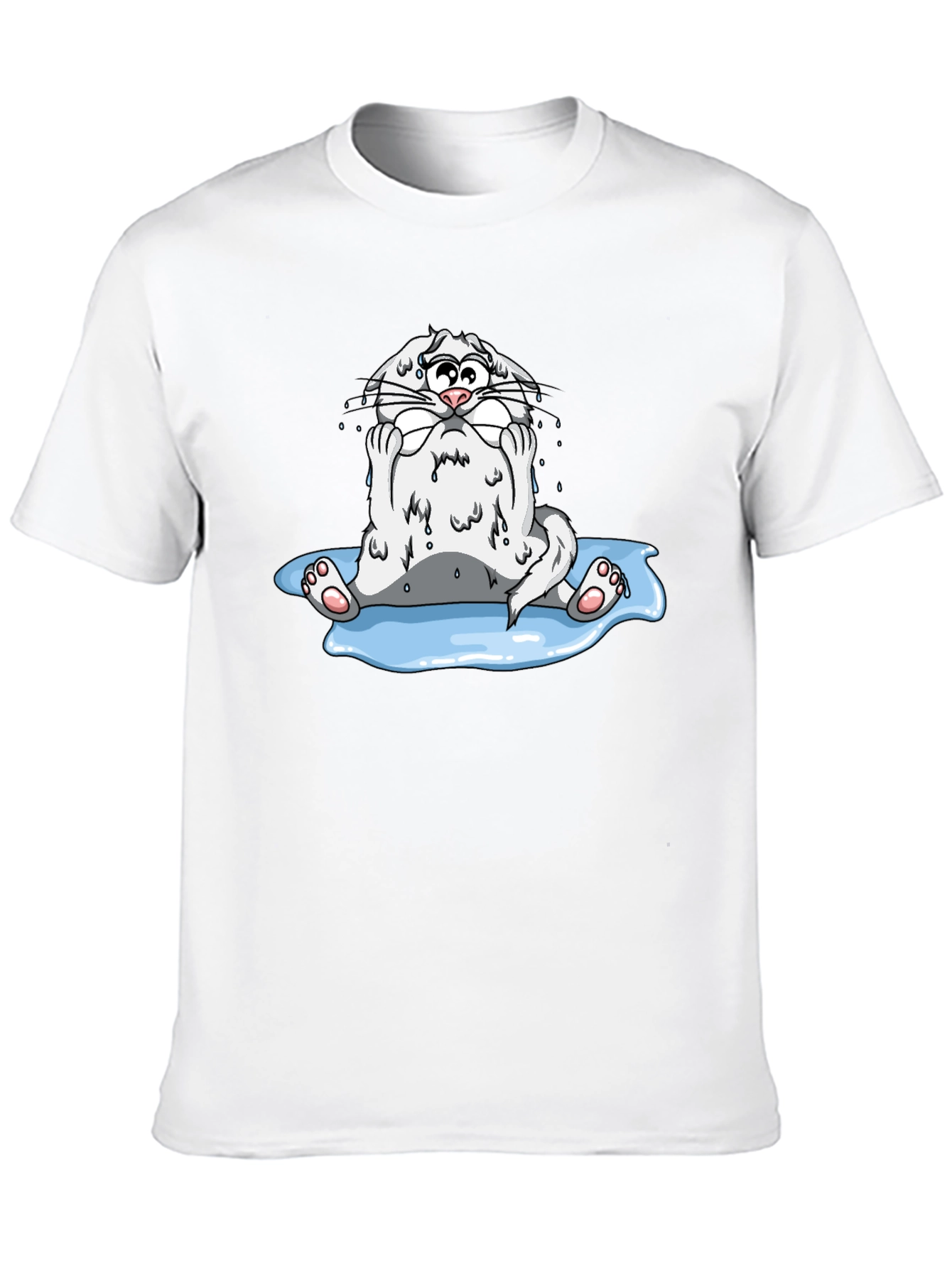 Sad Cat Black T-Shirt