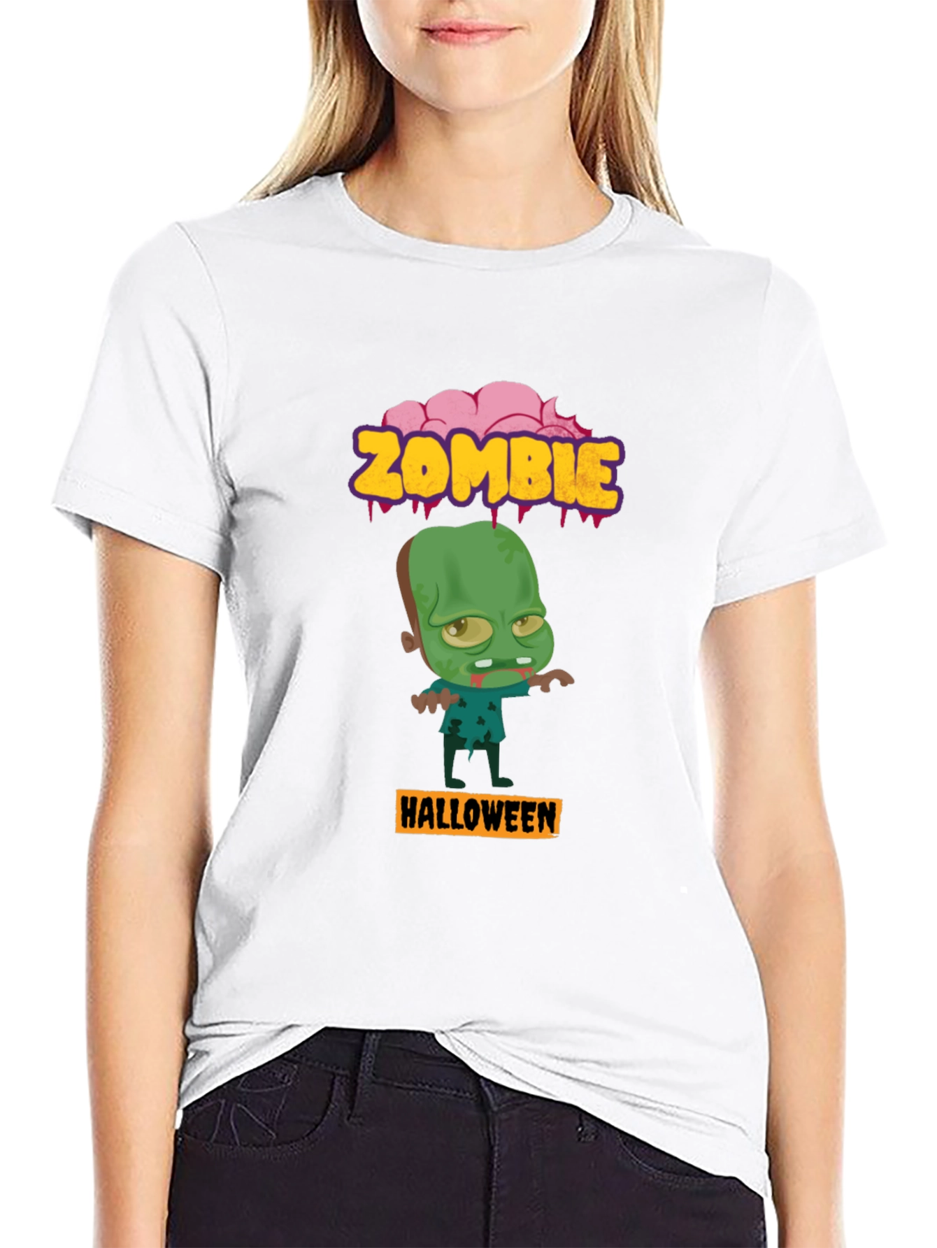 Zombie Halloween Graphic T-Shirt